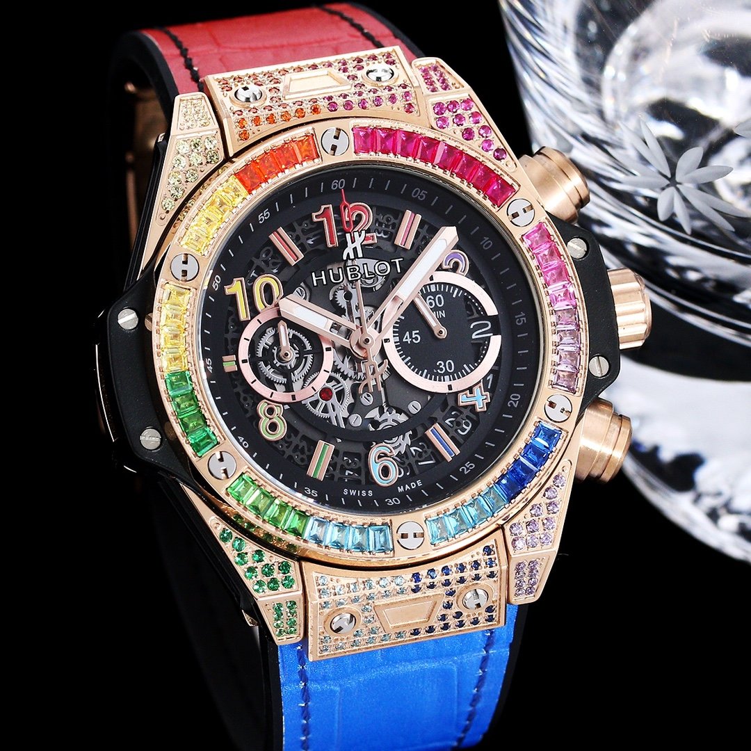 hublot Big Bang Unico Titanium Rainbow 42mm watch men TO193498