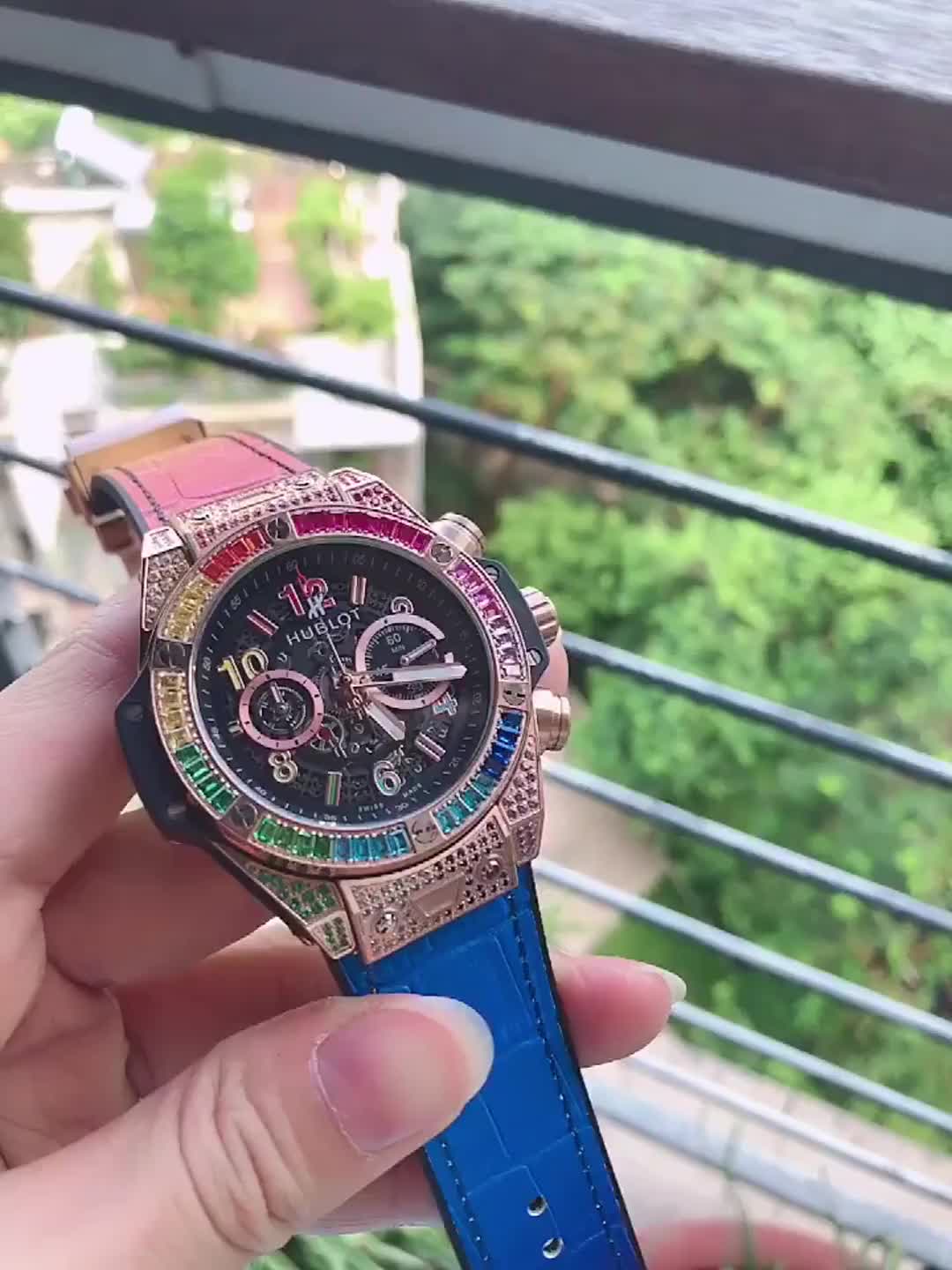 hublot Big Bang Unico Titanium Rainbow 42mm watch men TO193498