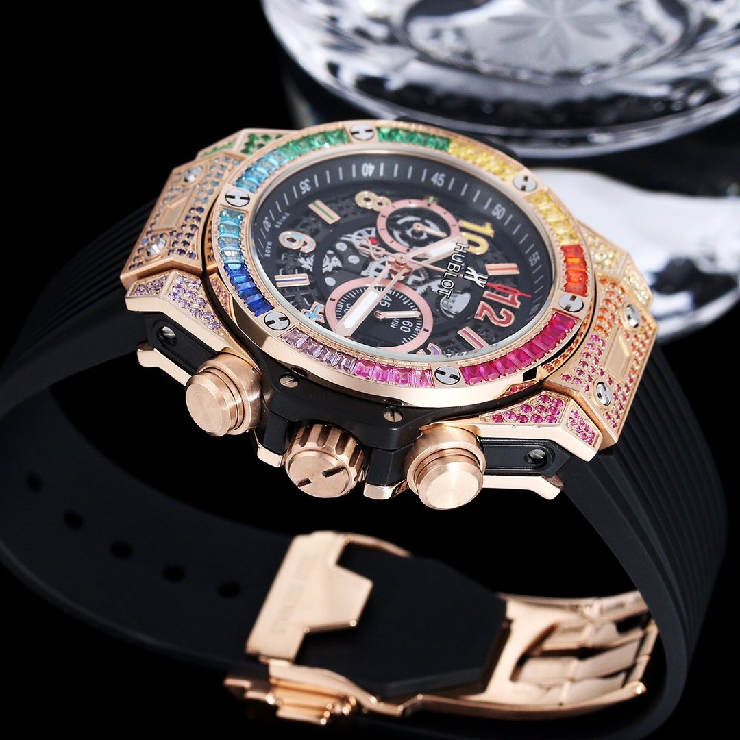 hublot Big Bang Unico Titanium Rainbow 42mm watch men TO193498