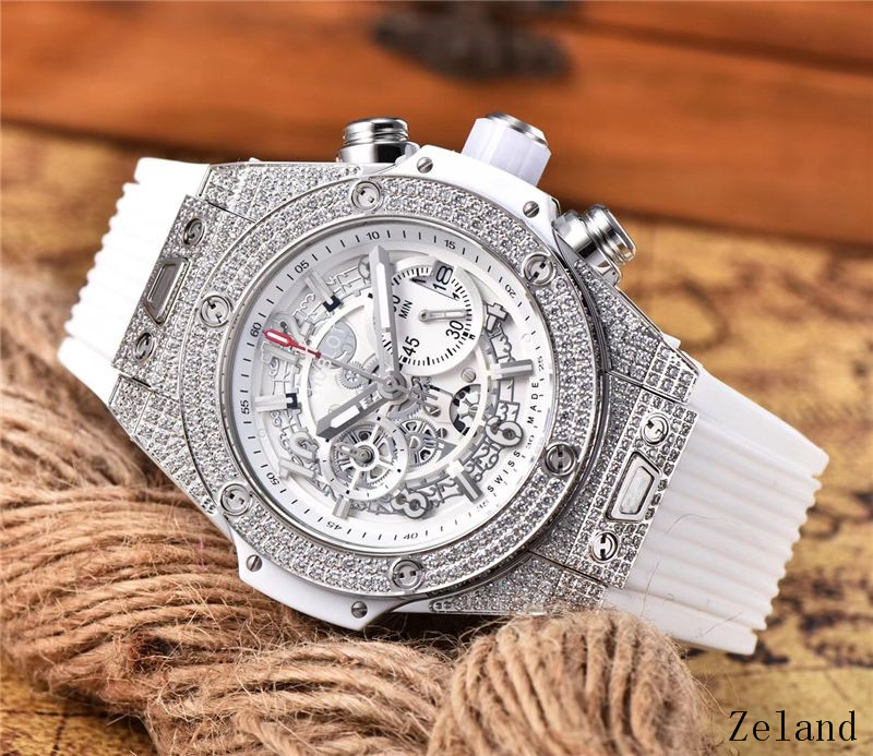 Alternative view of white Hublot Skeleton Diamond Bezel - Hublot Skeleton Diamond Bezel