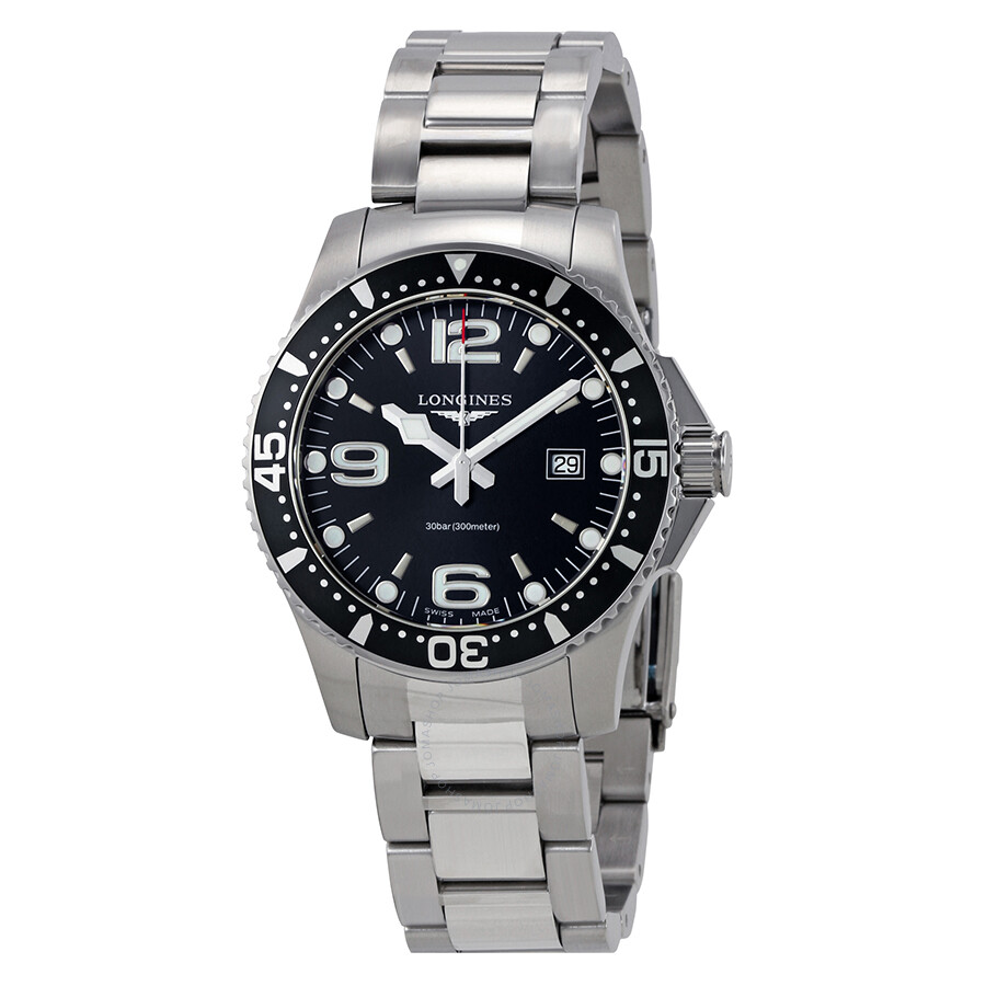 HydroConquest Black Dial Men's 39mm Watch