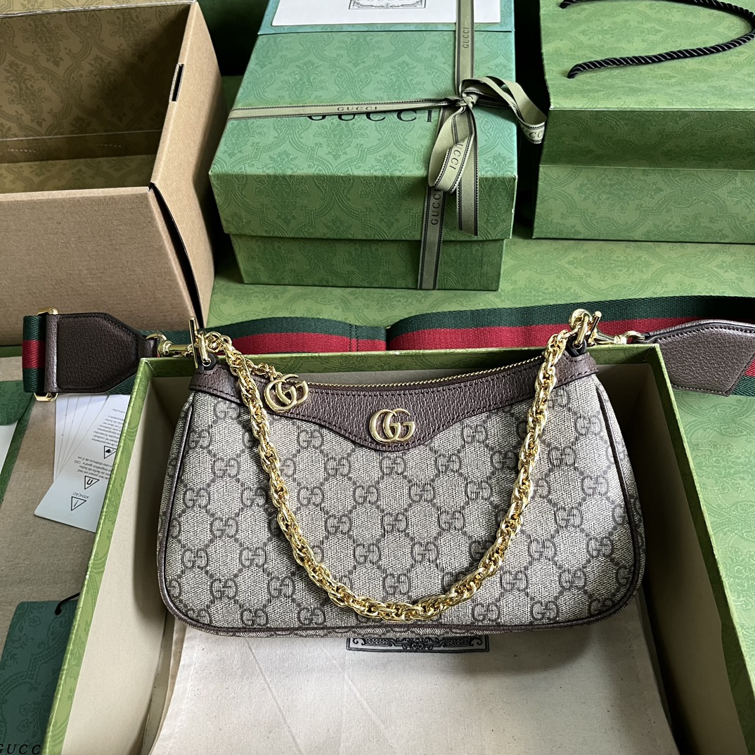 Gucci Handbag Gucci Ophidia GG Supreme Small Handbag – Brown