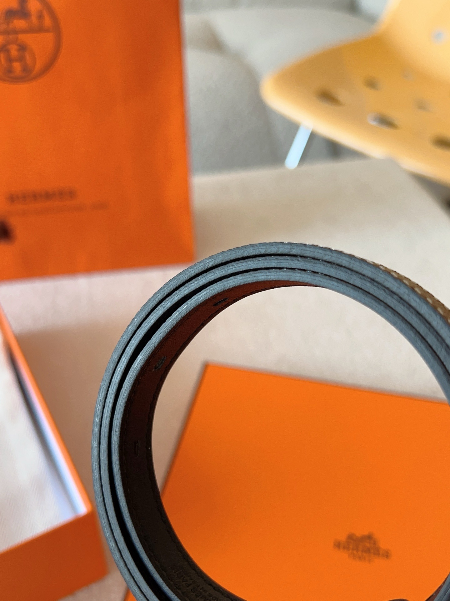 Hermes Kelly Double Tour Bracelet Etoupe Leather Silver Hardware