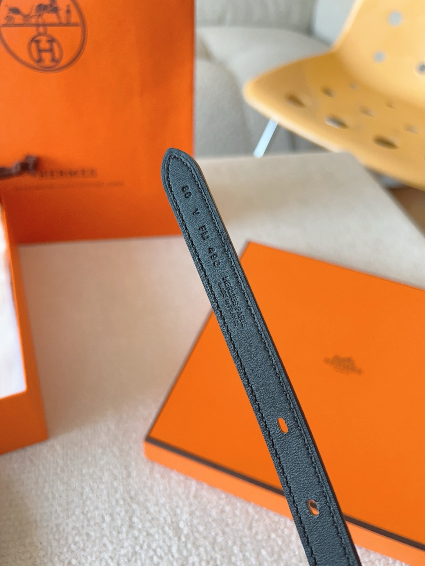 Hermes Kelly 18 Belt Etoupe Epsom Leather with Gold Hardware