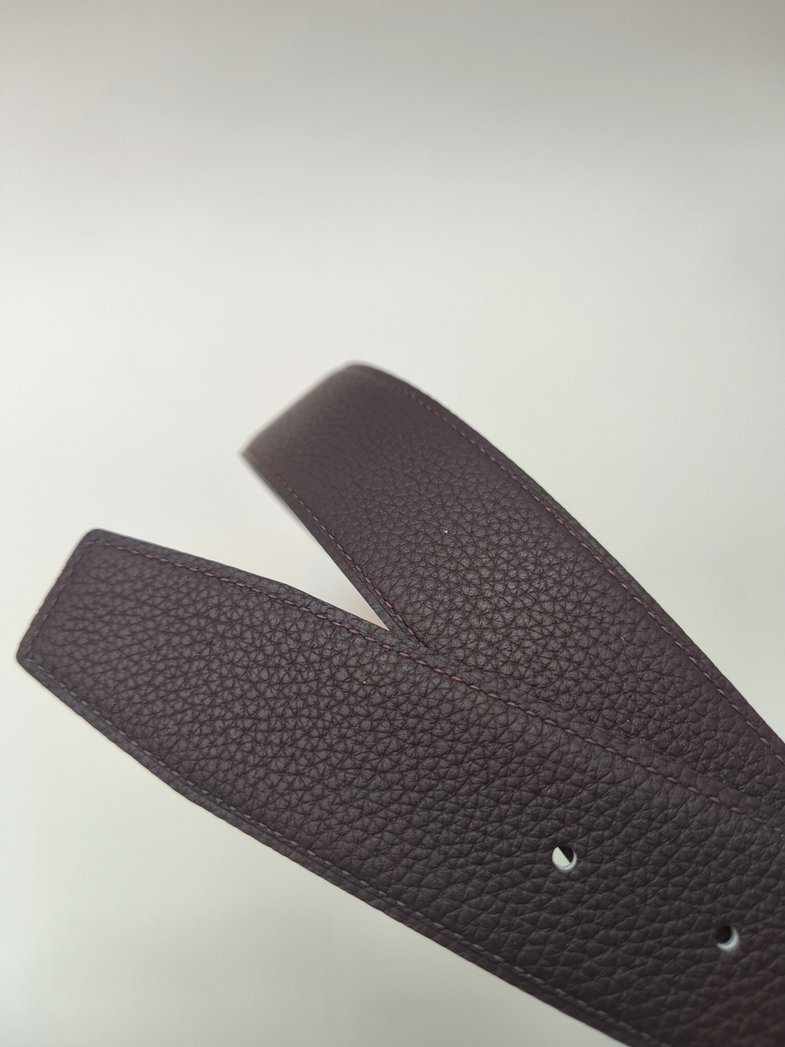 Luxury Hermes H Belt Hammered Gold Buckle Brown Togo Leather