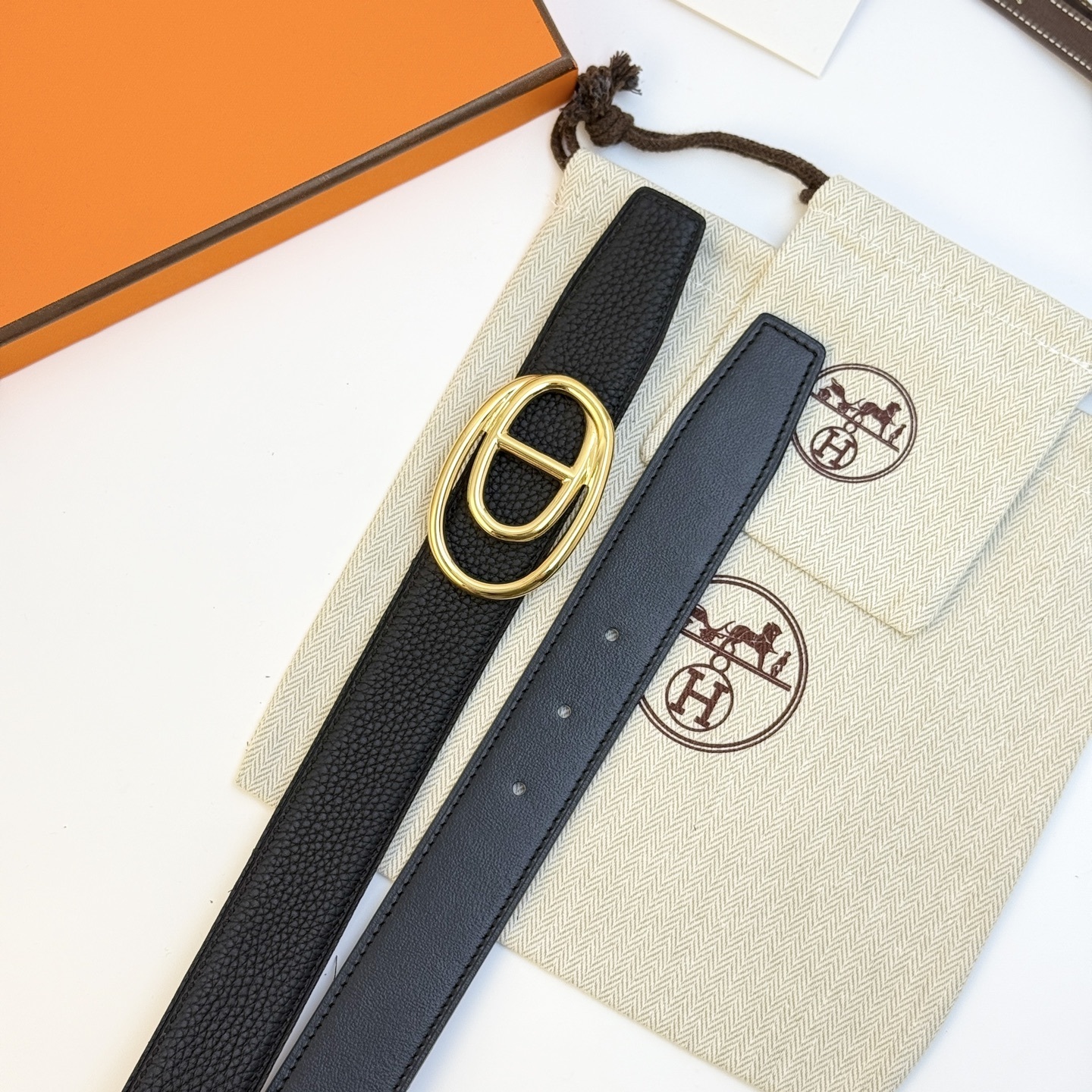 Hermès Odyssée Reversible Belt 32mm - Permabrass Buckle