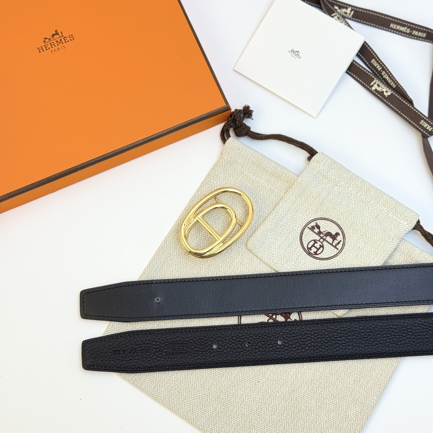 Hermès Odyssée Reversible Belt 32mm - Permabrass Buckle