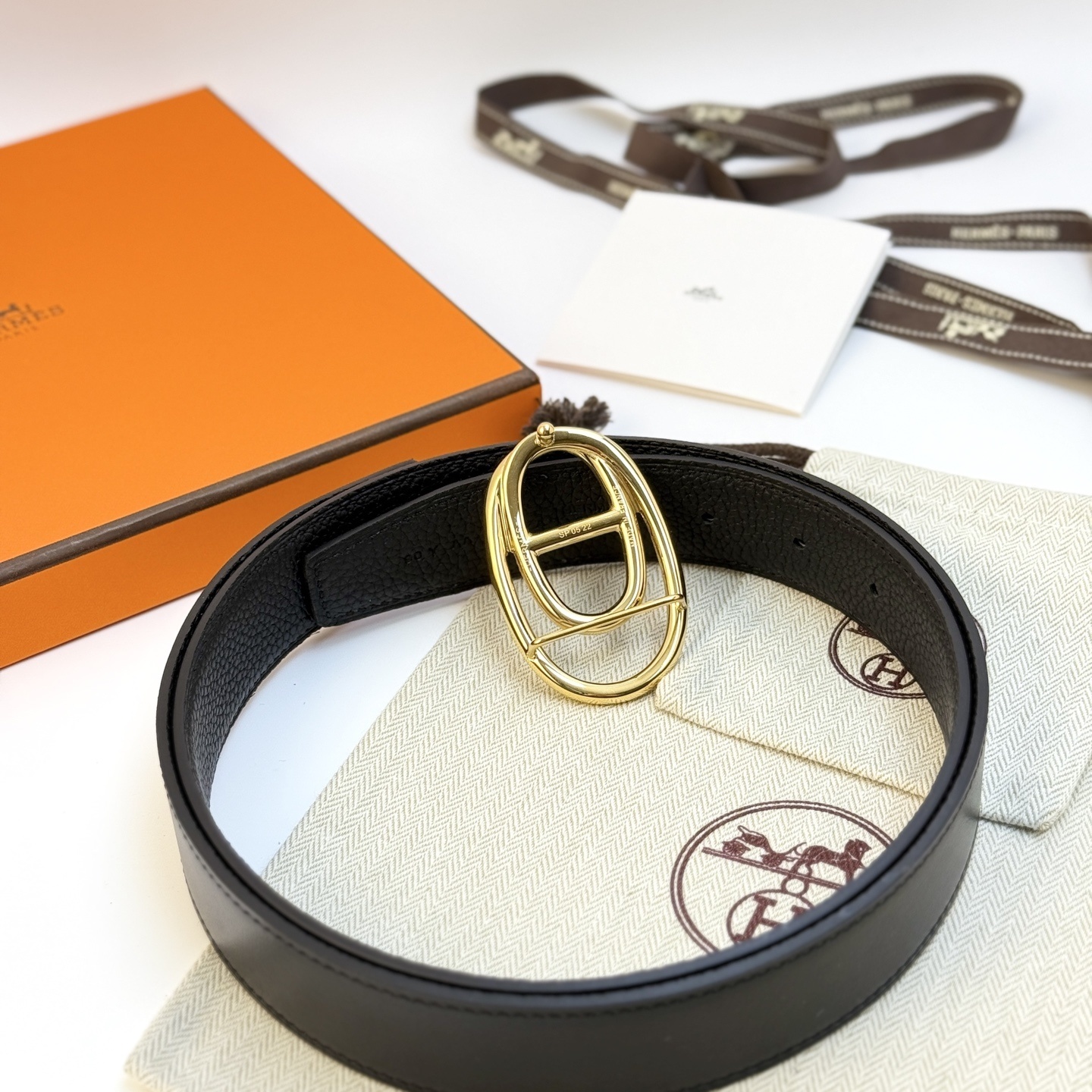 Hermès Odyssée Reversible Belt 32mm - Permabrass Buckle