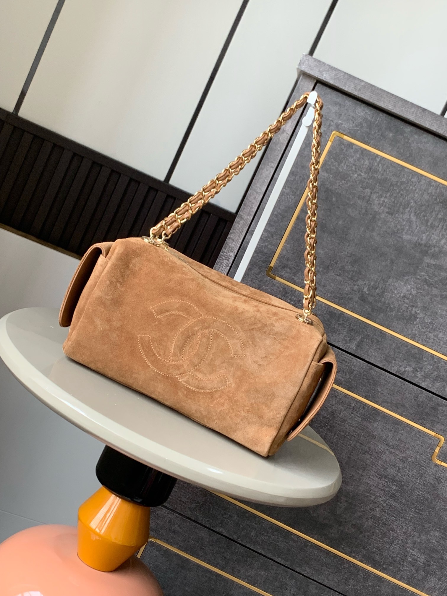 Chanel CC Suede Accordion Flap Bag – Brown Shoulder Bags, Handbags – CHA650570