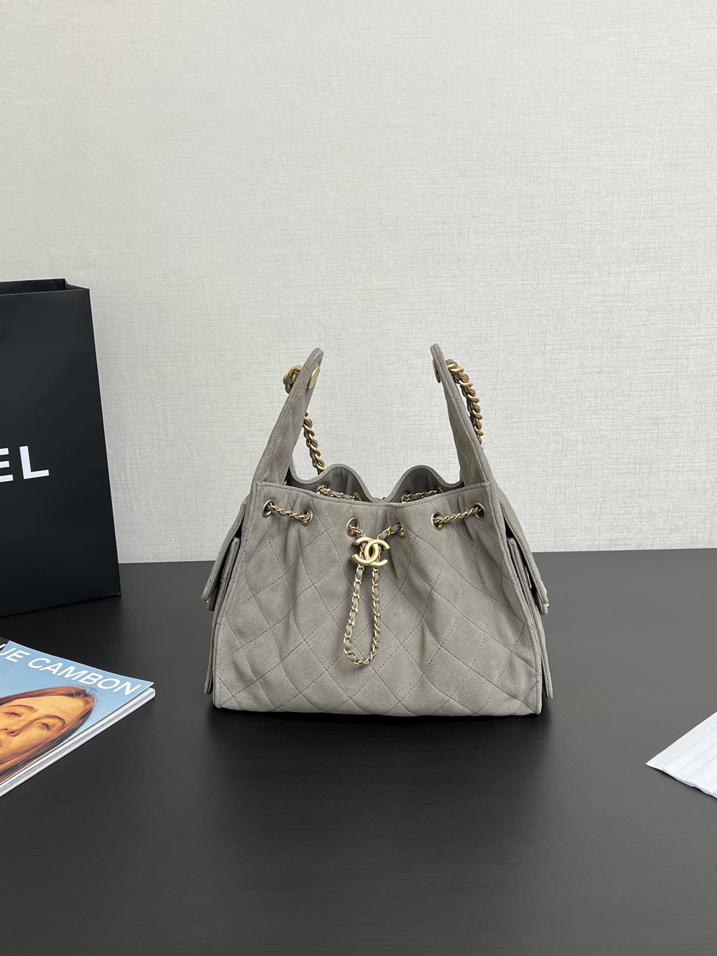Chanel 25 leather handbag Chanel Grey in Leather