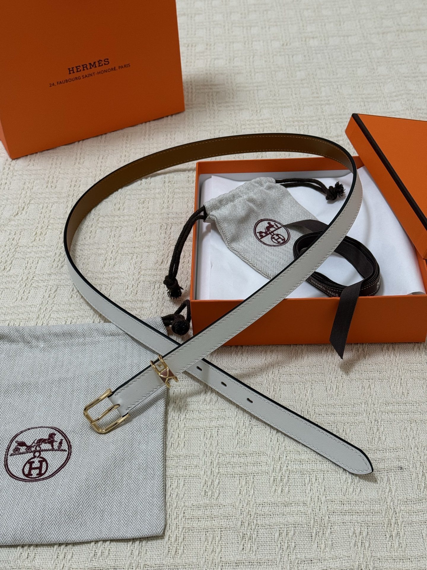 Hermès Kelly 18 Belt - Reversible Epsom Leather Gold Buckle