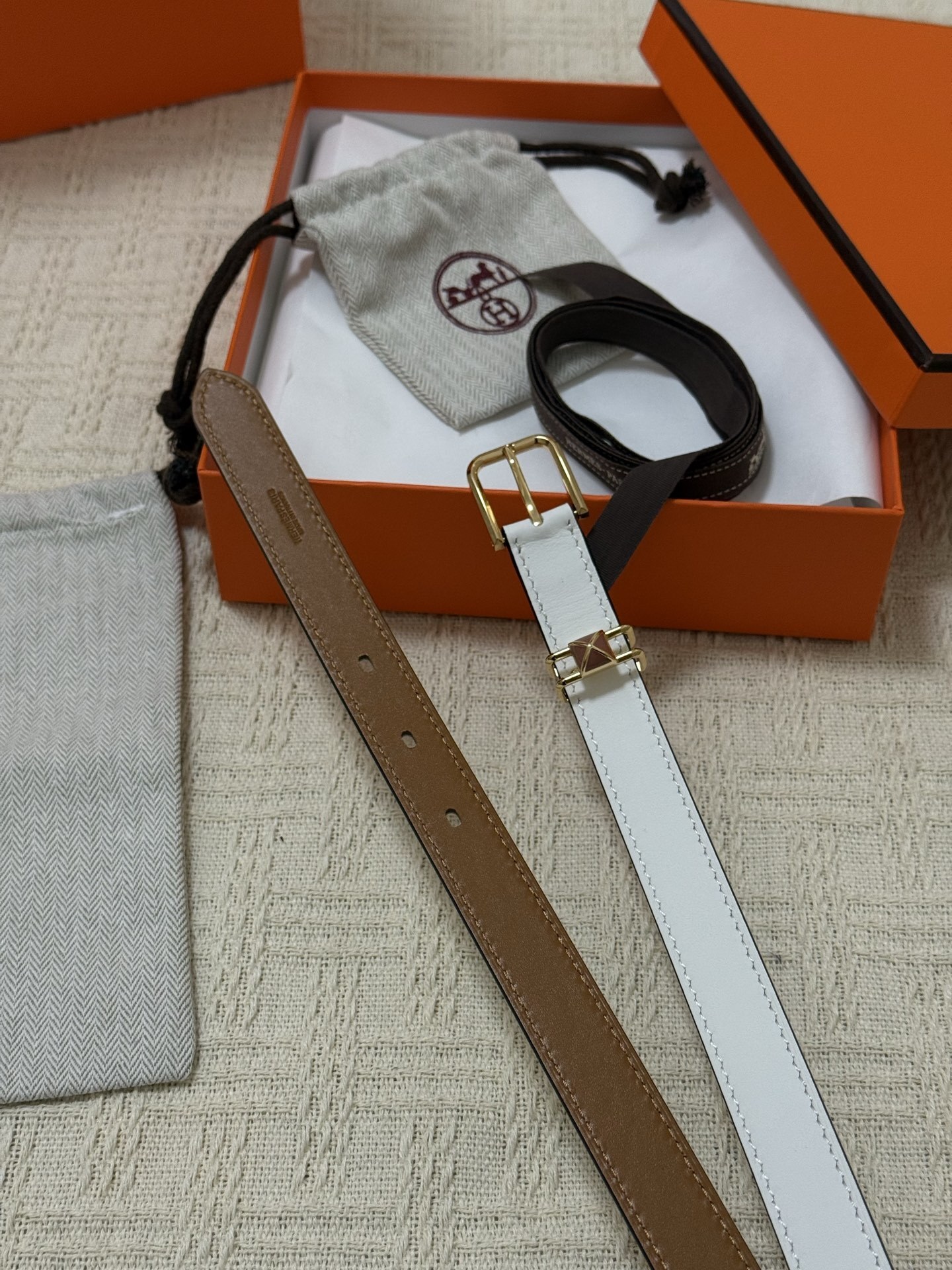 Hermès Kelly 18 Belt - Reversible Epsom Leather Gold Buckle