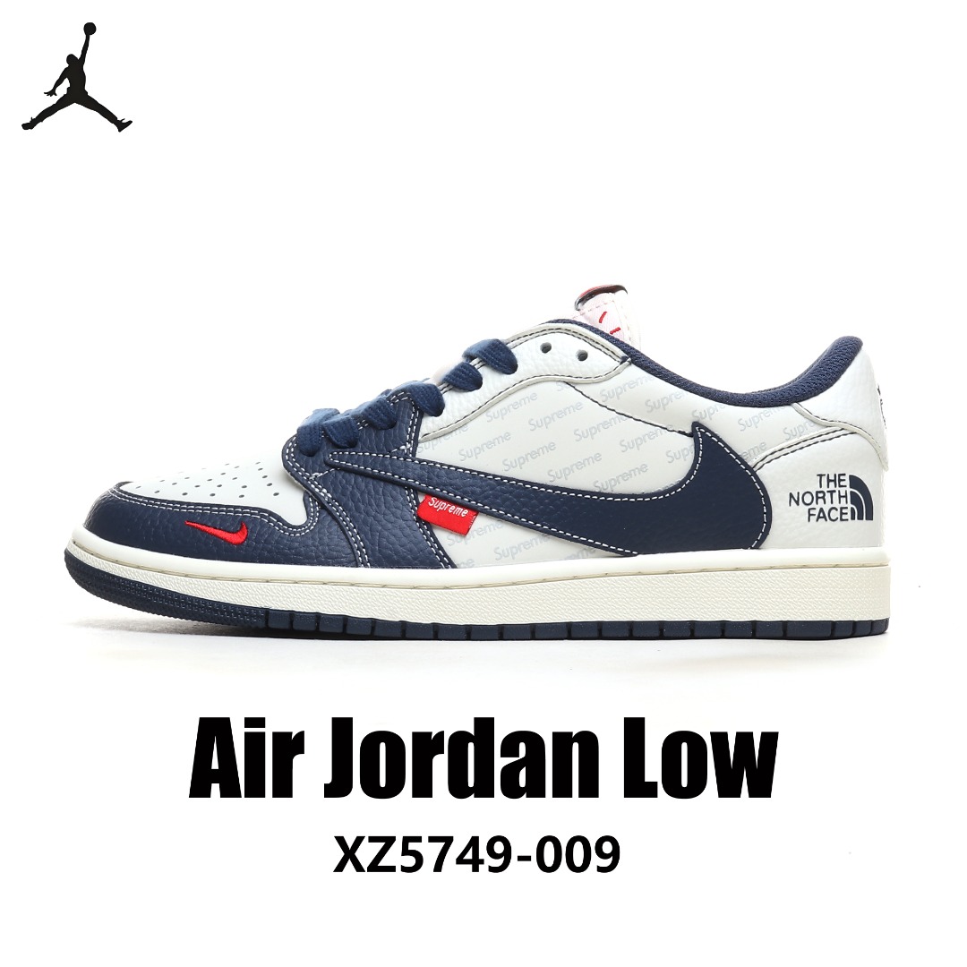 AJ1 Low Supreme North Face Navy - Limited Edition Sneaker