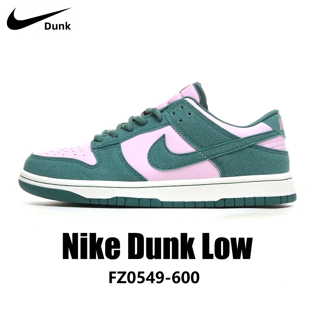 Nike Dunk Low FZ0549-600 - Teal Pink Suede Sneakers