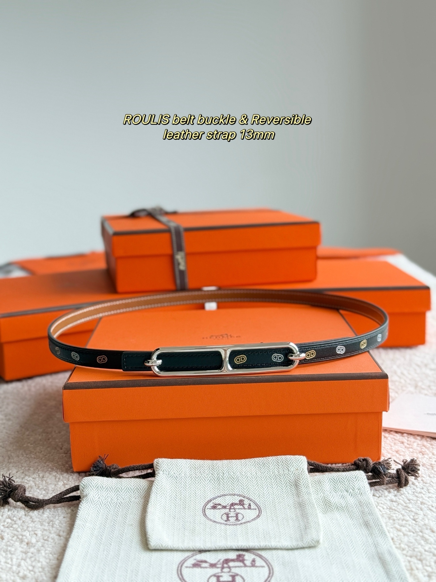 Hermès Roulis Buckle & 13mm Reversible Leather Belt