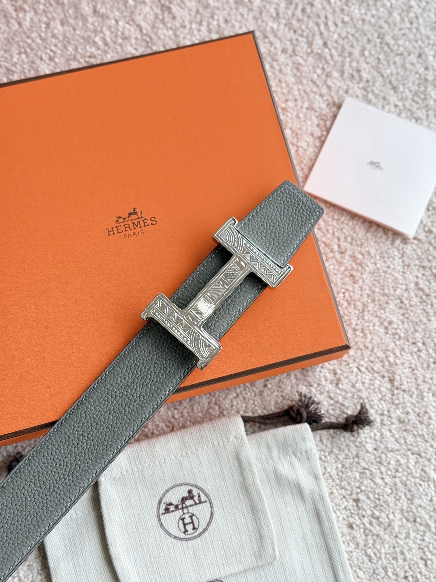 Hermès Constance Touareg Reversible Leather Belt 38mm