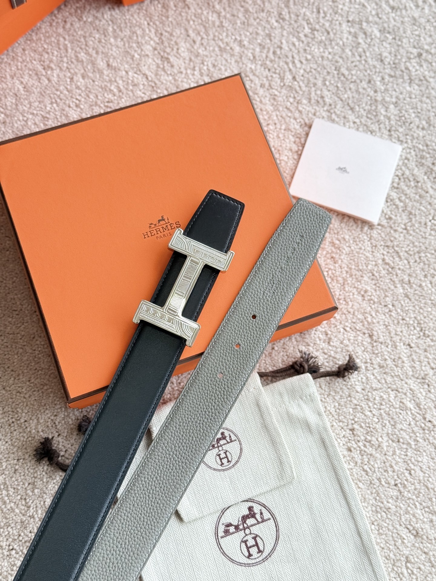 Hermès Constance Touareg Reversible Leather Belt 38mm