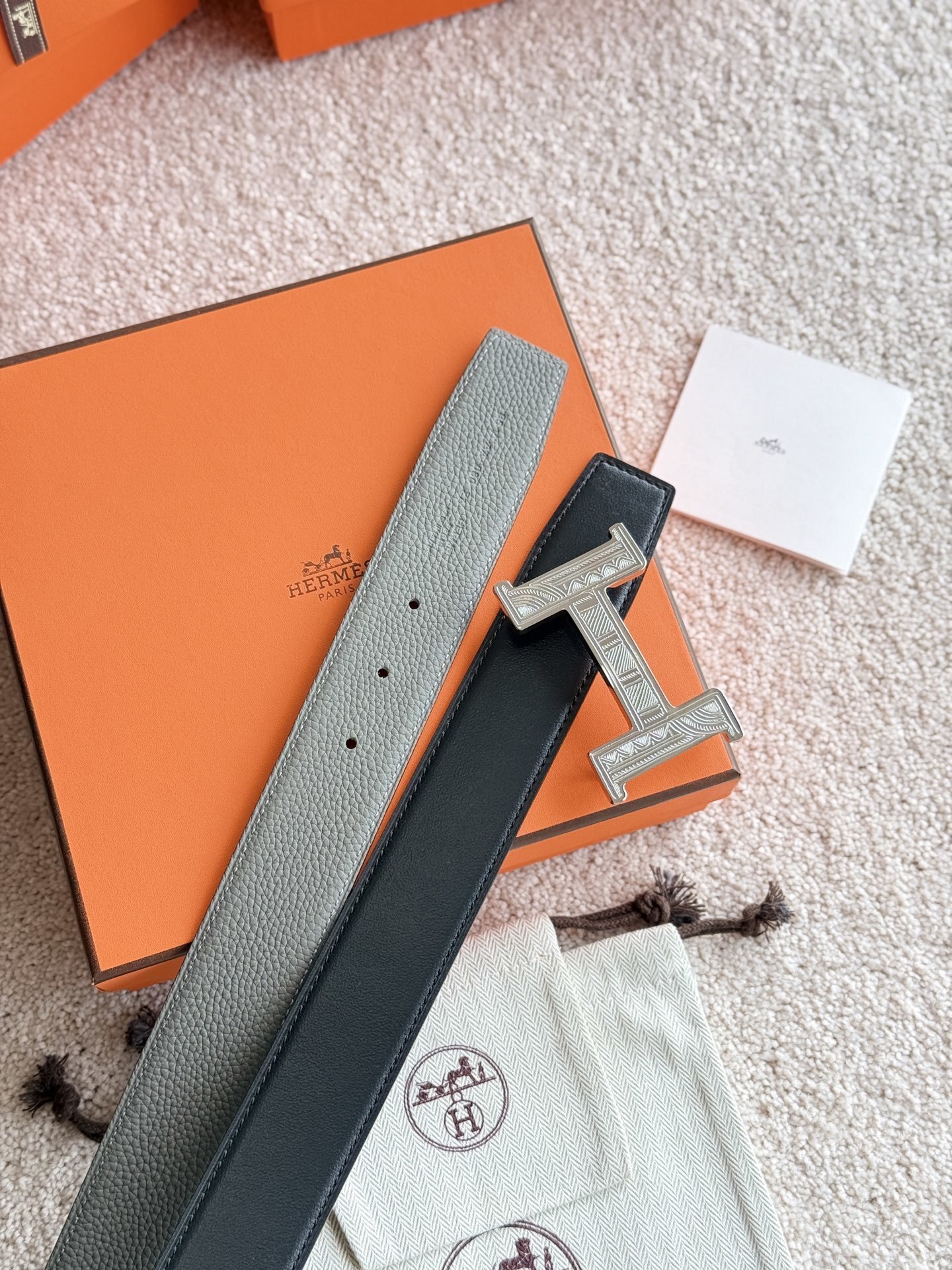 Hermès Constance Touareg Reversible Leather Belt 38mm