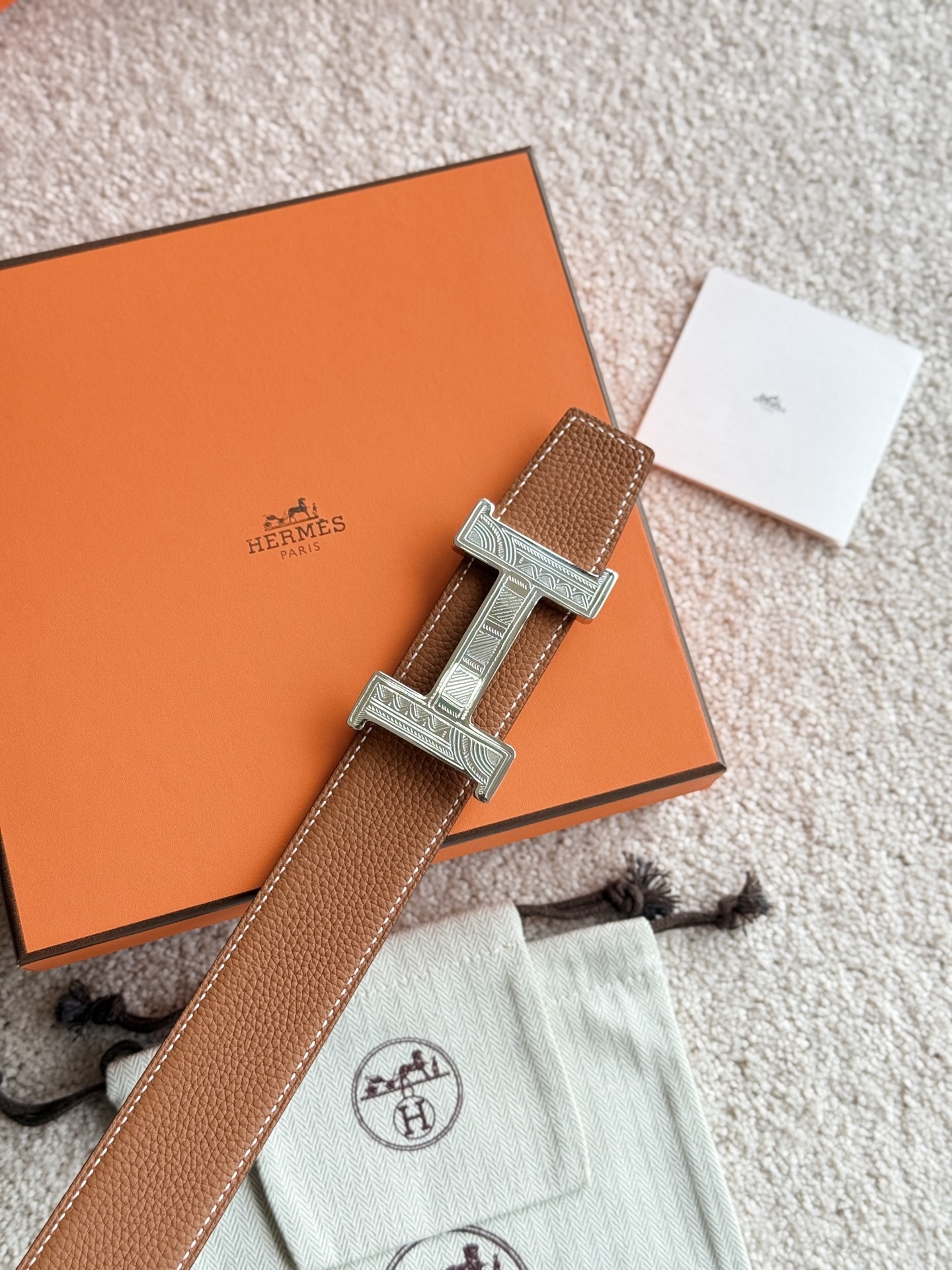 Hermès Constance Touareg Belt Buckle & Reversible Leather Strap 38mm