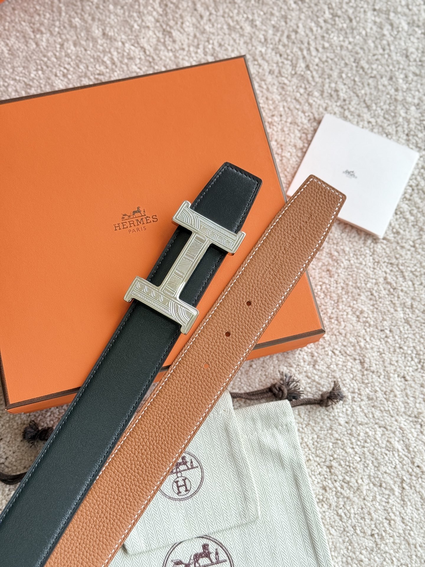 Hermès Constance Touareg Belt Buckle & Reversible Leather Strap 38mm