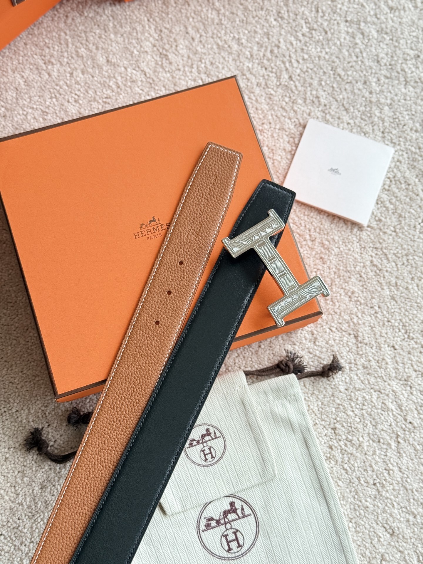 Hermès Constance Touareg Belt Buckle & Reversible Leather Strap 38mm