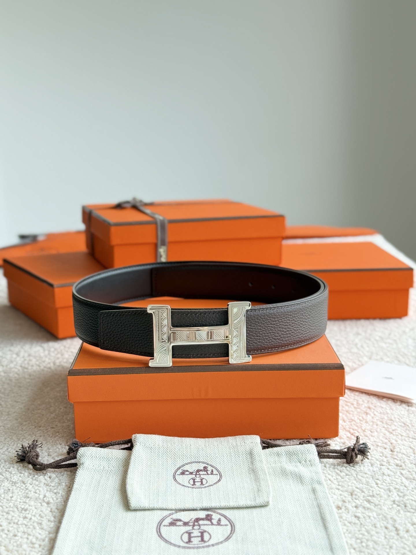 Hermes Constance Touareg 38mm Reversible Leather Belt