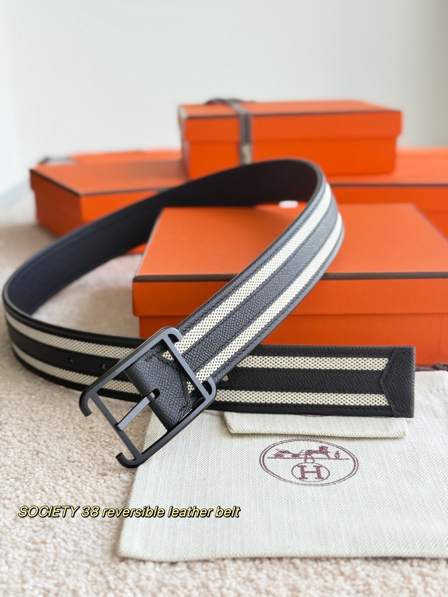 Society 38 Reversible Leather Belt - Luxury Men's Accessory