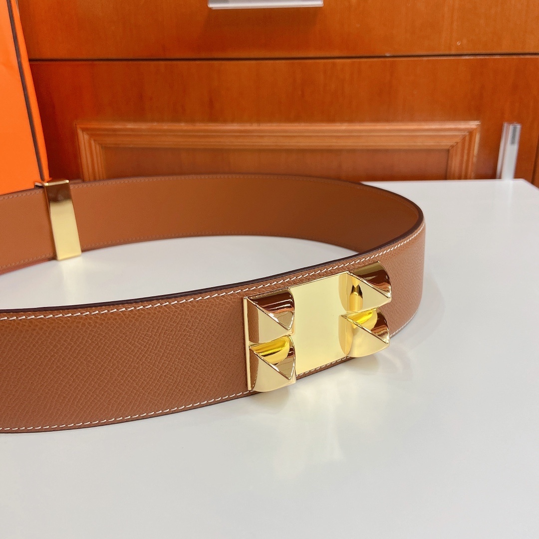 Hermès Collier de Chien Belt - Tan Leather with Gold Hardware