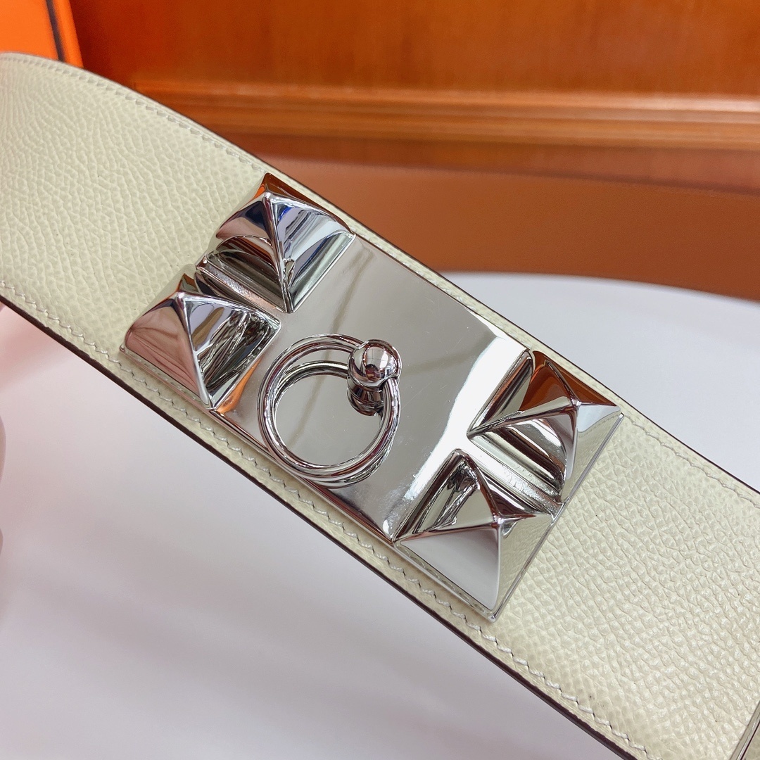 Hermes Collier de Chien Belt - Epsom Leather & Silver Hardware