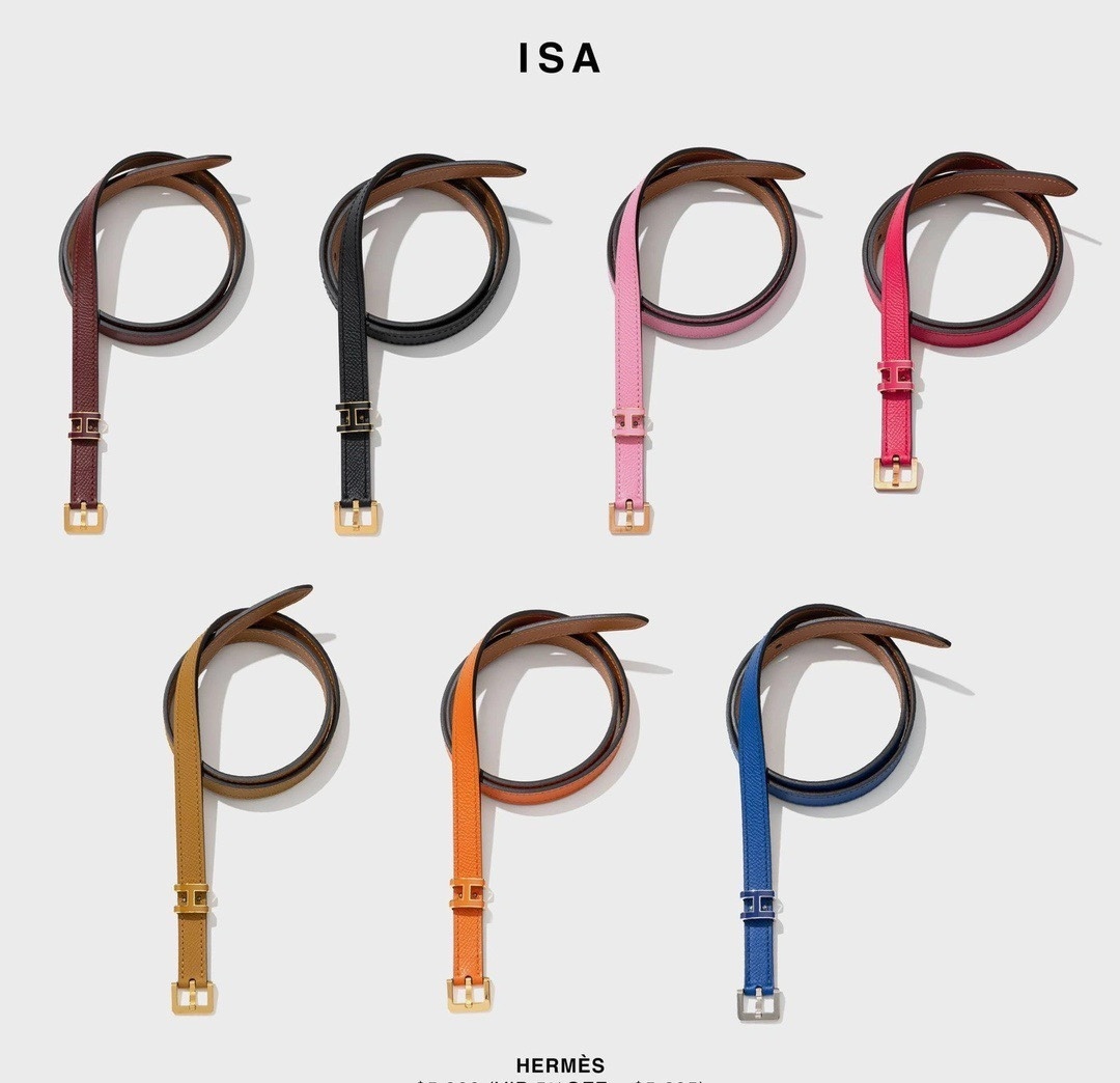 Hermès Pop H 15mm Leather Belt with Gold & Silver Hardware