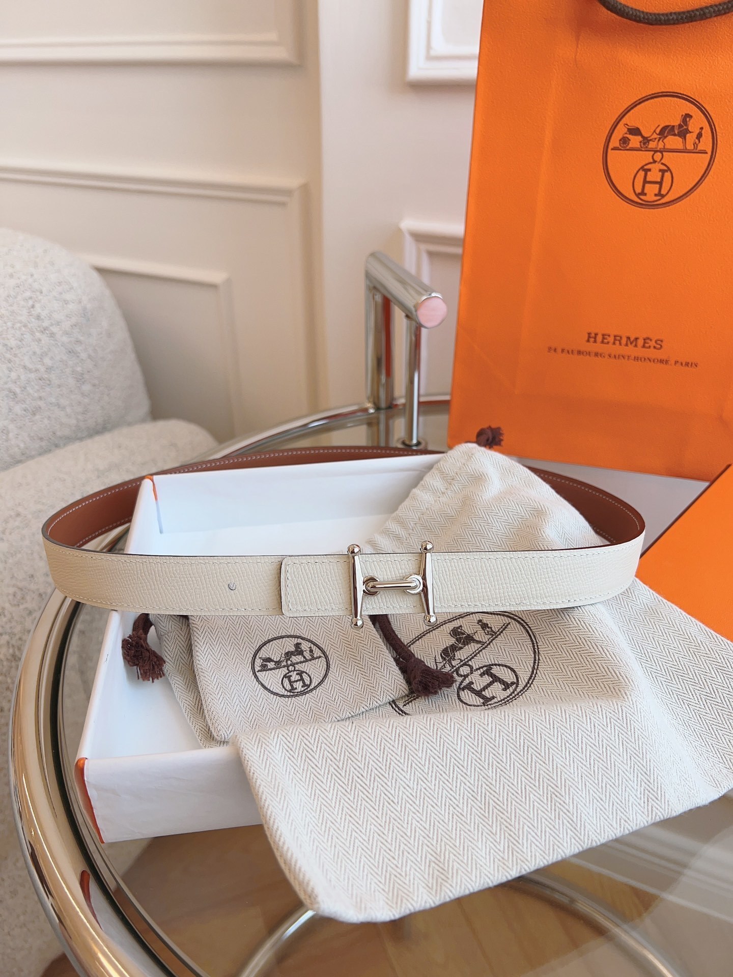 Hermès Kelly 18 Belt Epsom Leather with Palladium Hardware