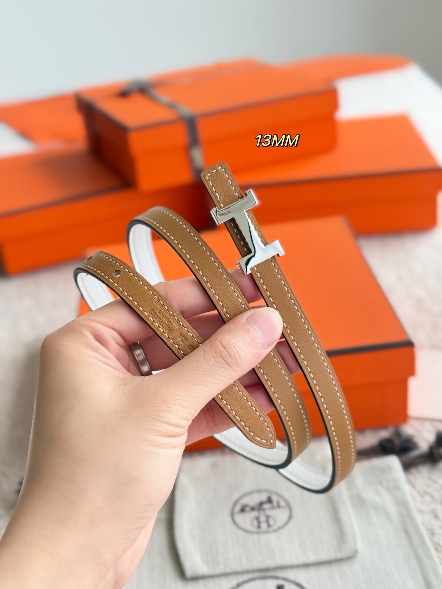 Hermès Mini Constance 13mm Reversible Leather Belt