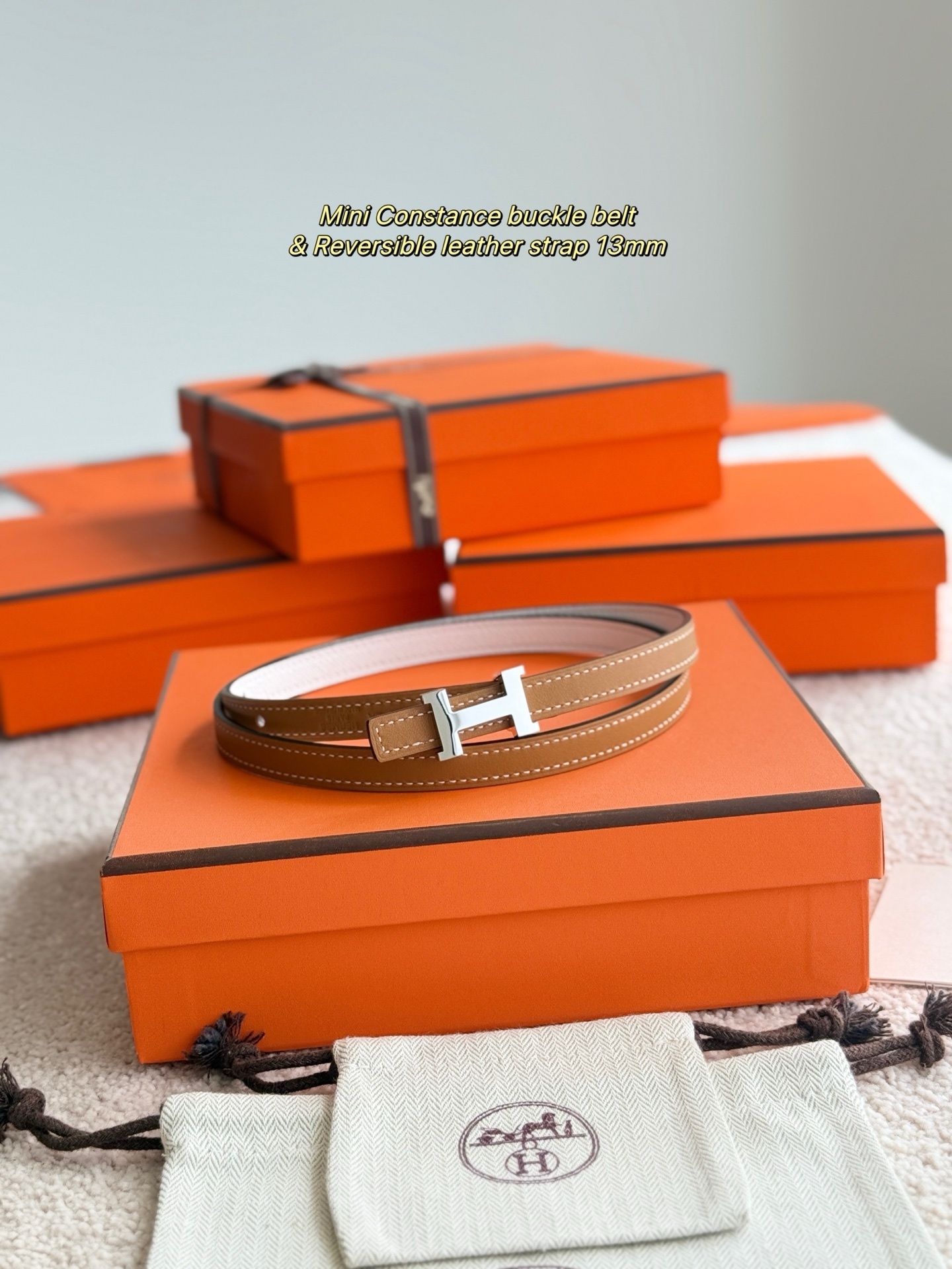 Hermès Mini Constance 13mm Reversible Leather Belt