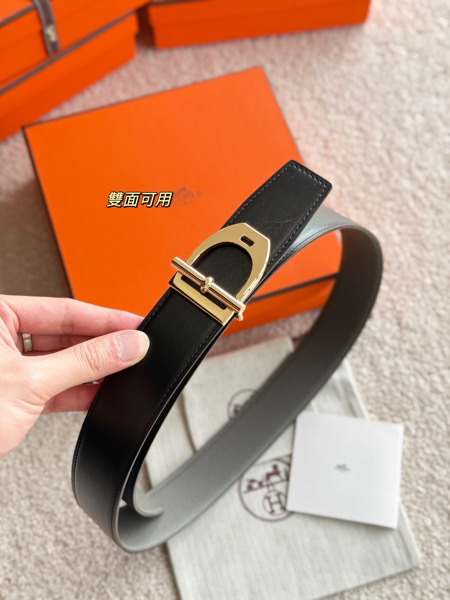 Hermès Néo Etrier Reversible Leather Belt 38mm - Luxury Style
