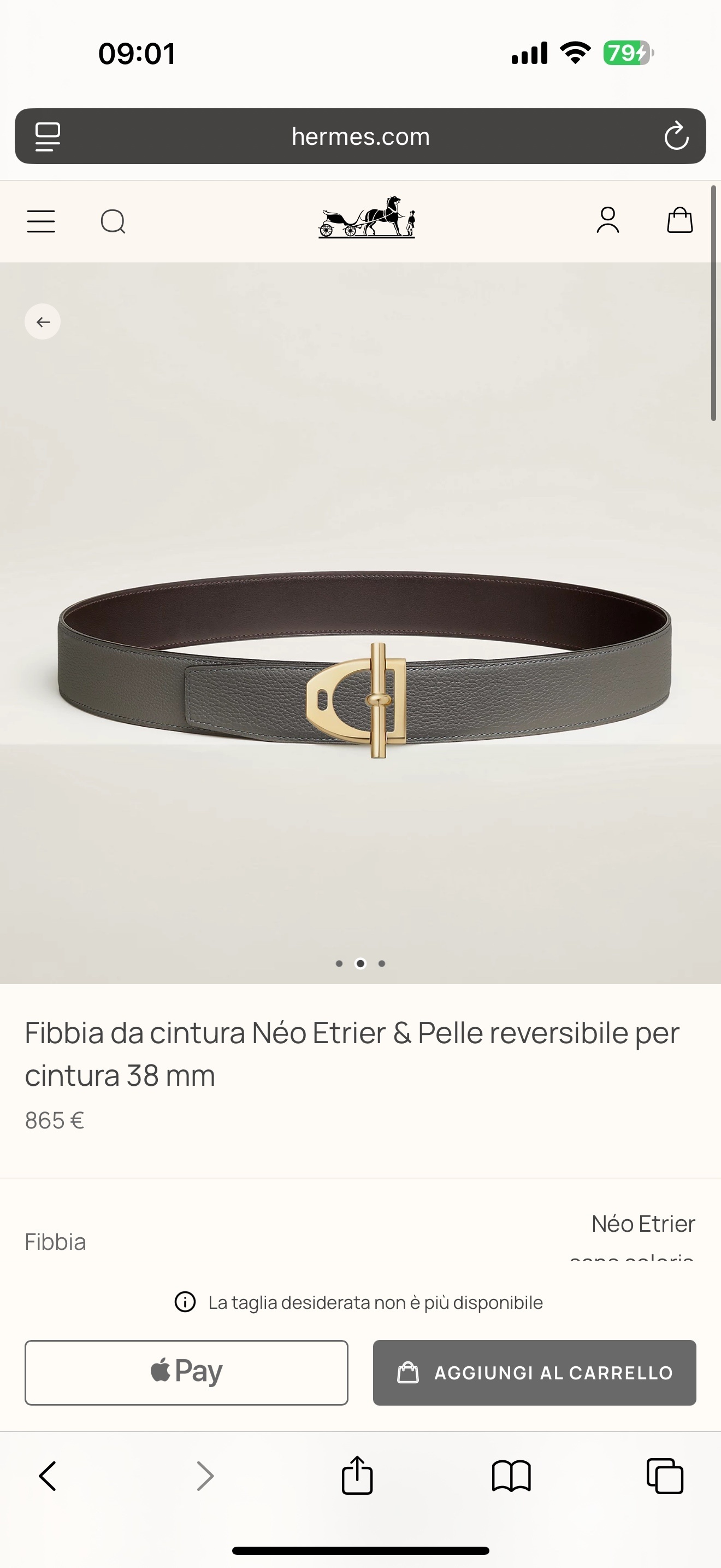 Hermès Néo Etrier Reversible Leather Belt 38mm - Luxury Style