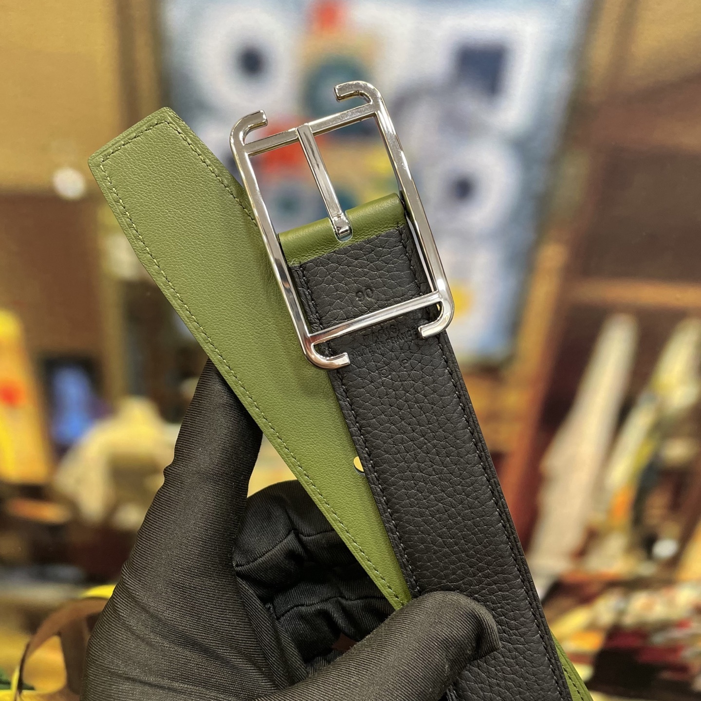 Premium Genuine Leather H-Buckle Belt - Classic Luxury Design