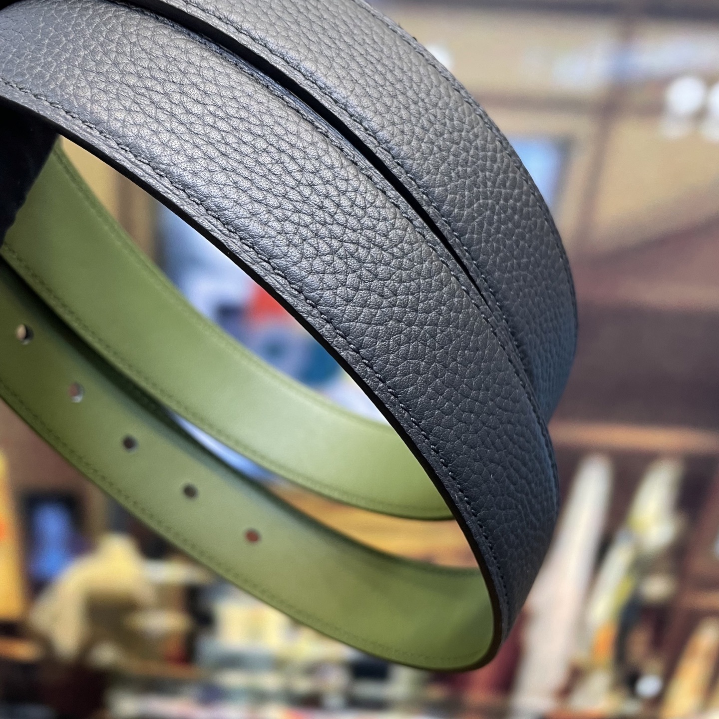 Premium Genuine Leather H-Buckle Belt - Classic Luxury Design