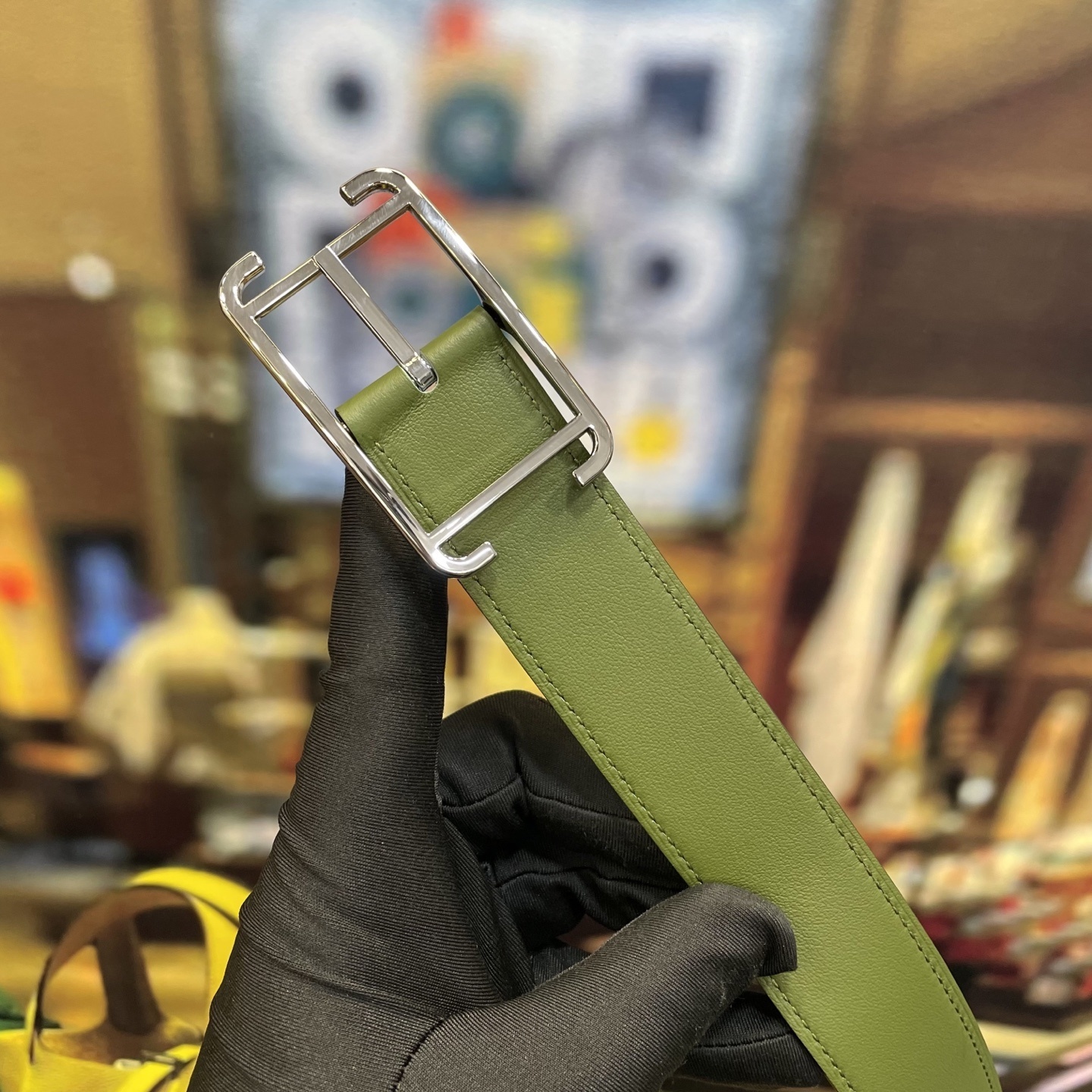 Premium Genuine Leather H-Buckle Belt - Classic Luxury Design