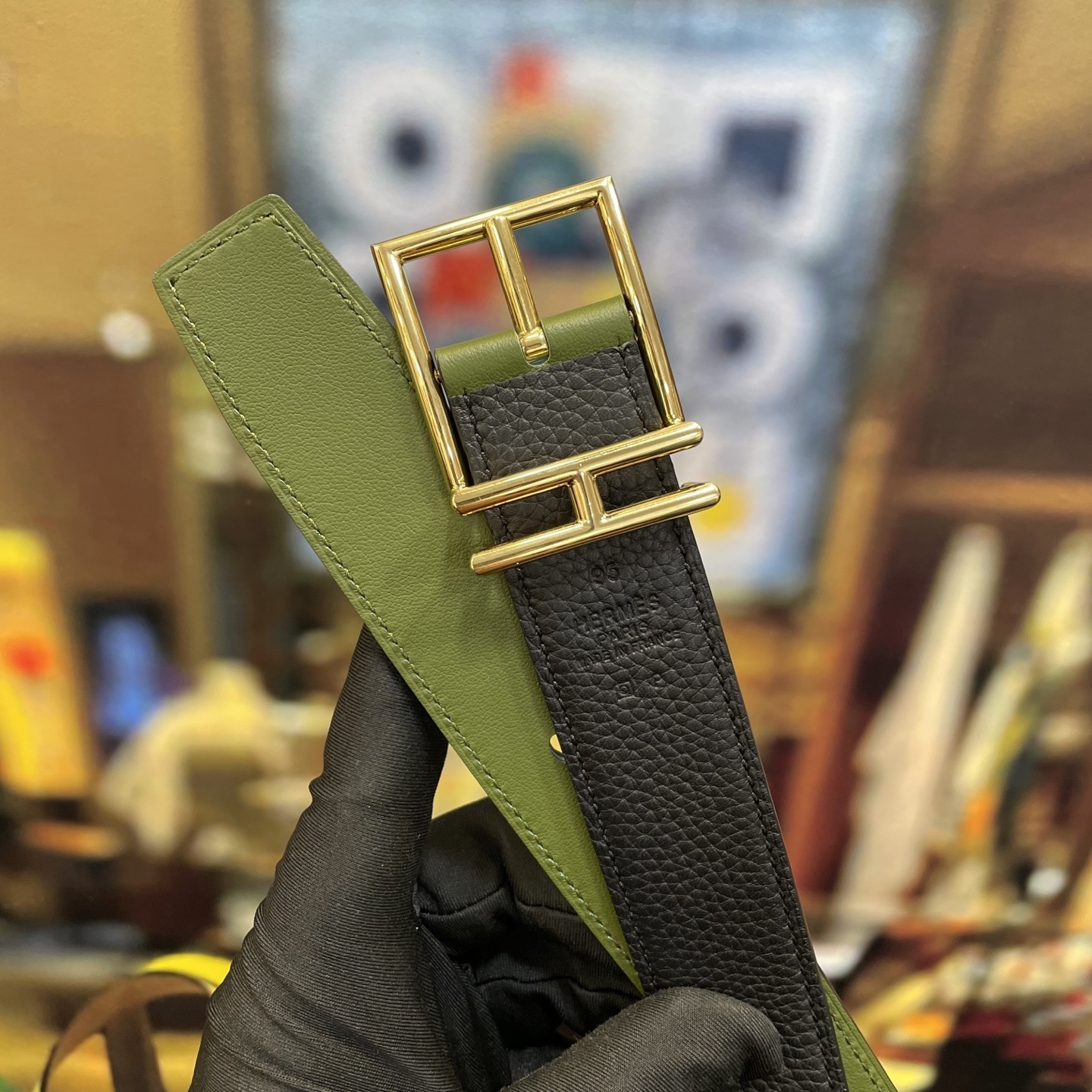 Luxury Genuine Leather Belt with Designer H-Style Metal Buckle