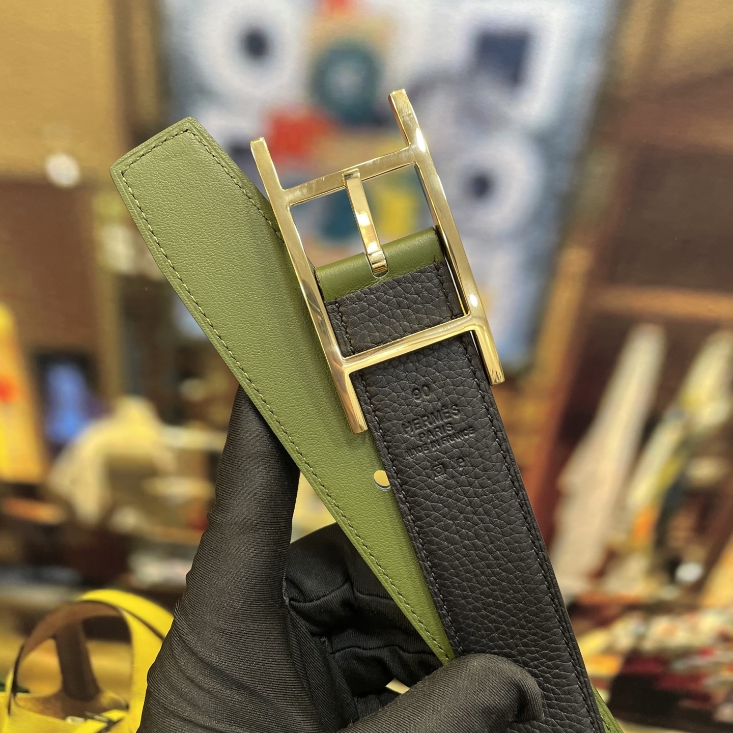 Luxury H Buckle Genuine Leather Belt - Premium Textured Finish