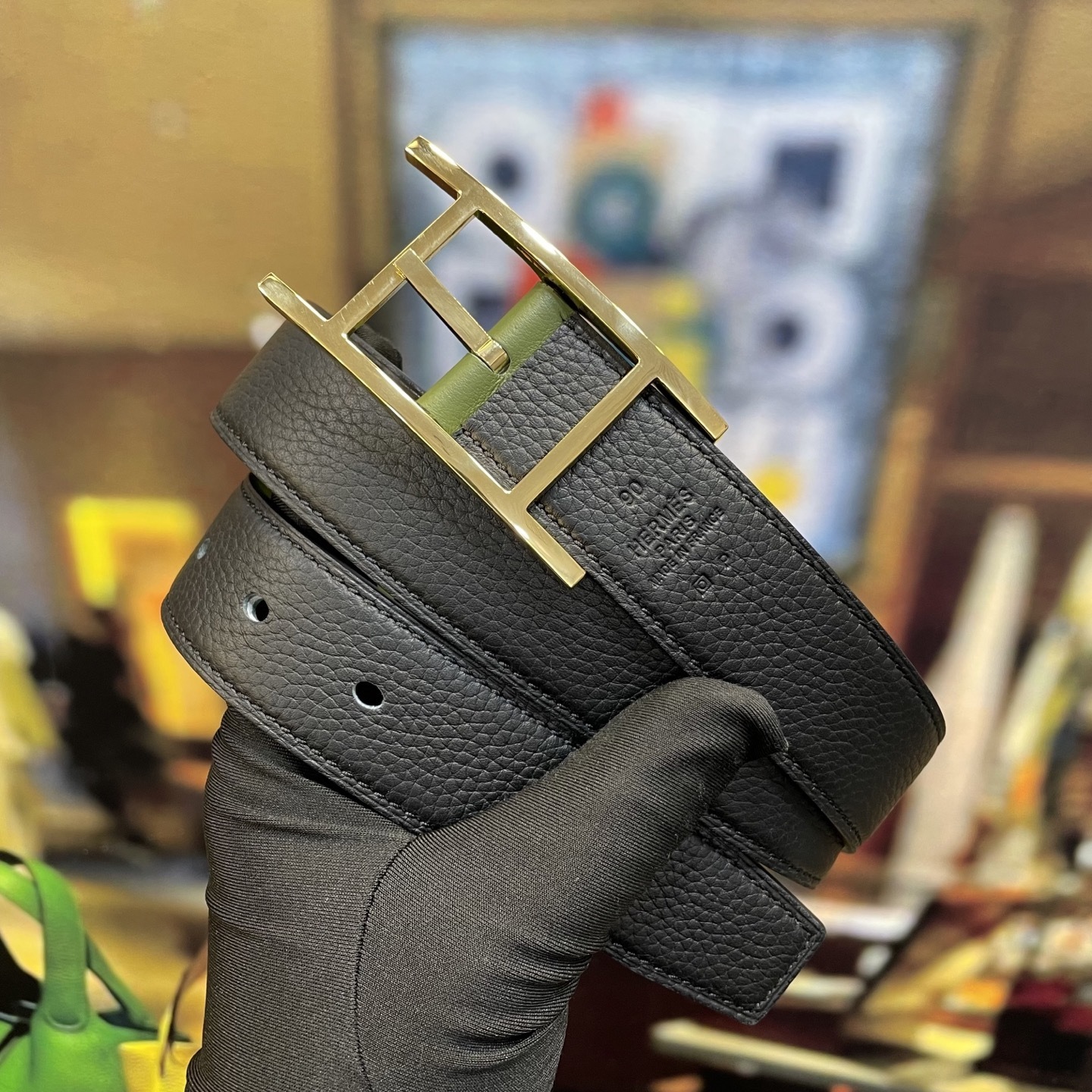 Luxury H Buckle Genuine Leather Belt - Premium Textured Finish