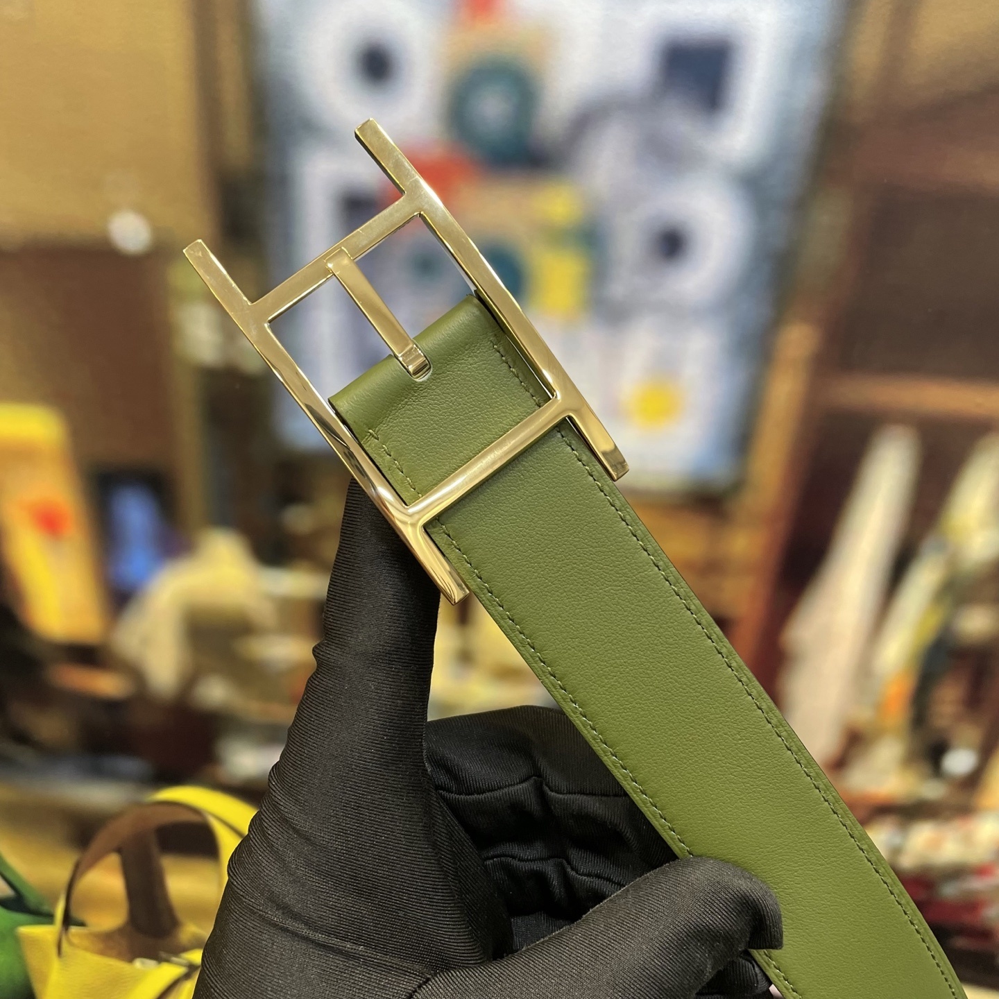 Luxury H Buckle Genuine Leather Belt - Premium Textured Finish