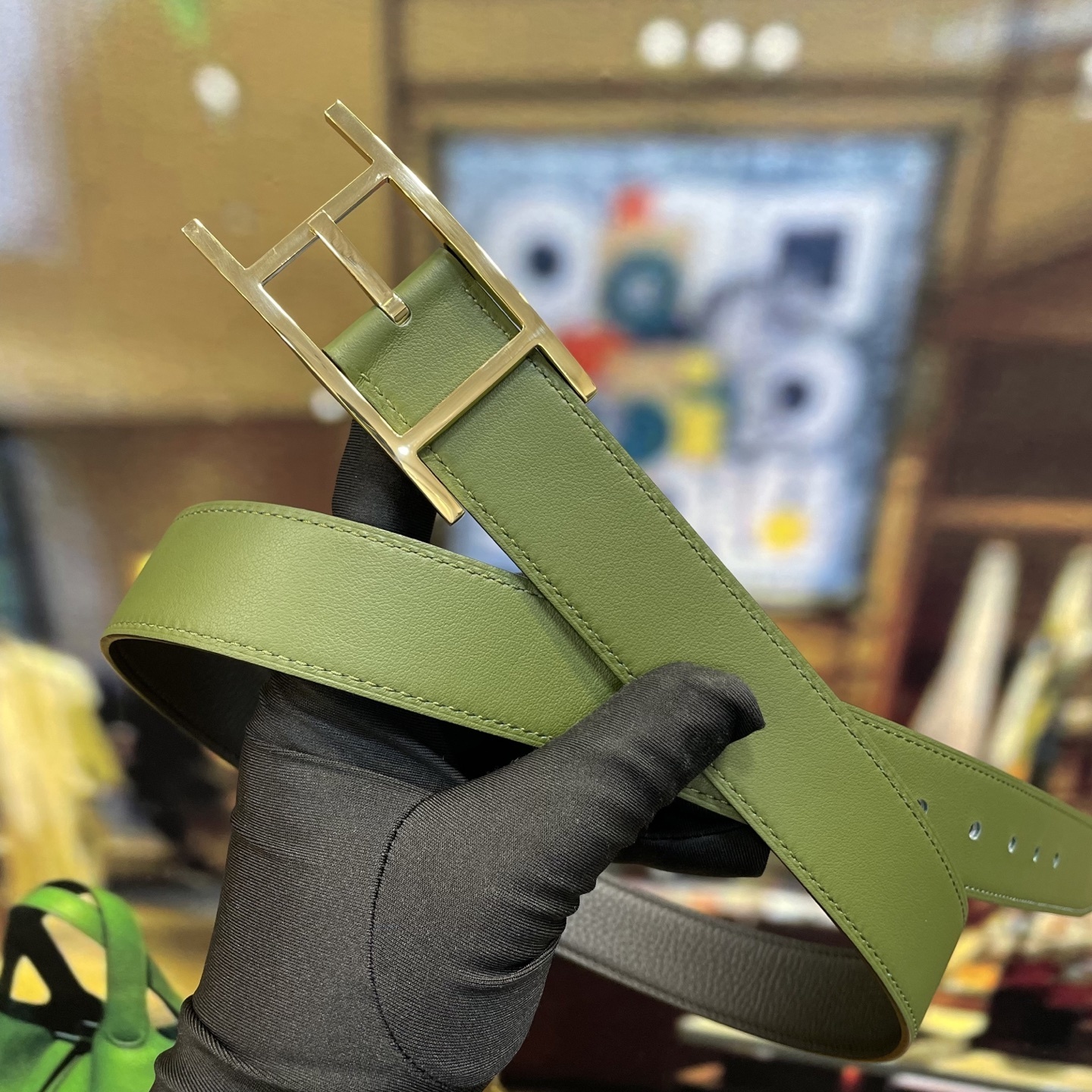 Luxury H Buckle Genuine Leather Belt - Premium Textured Finish