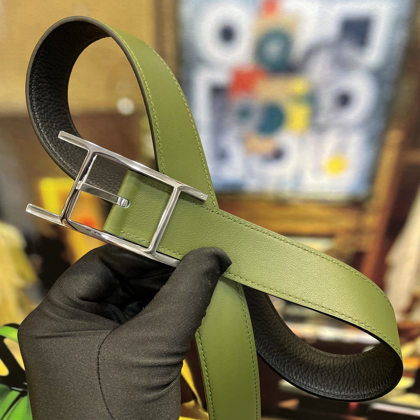 Luxury Leather H-Buckle Belt - Premium Designer Waistband