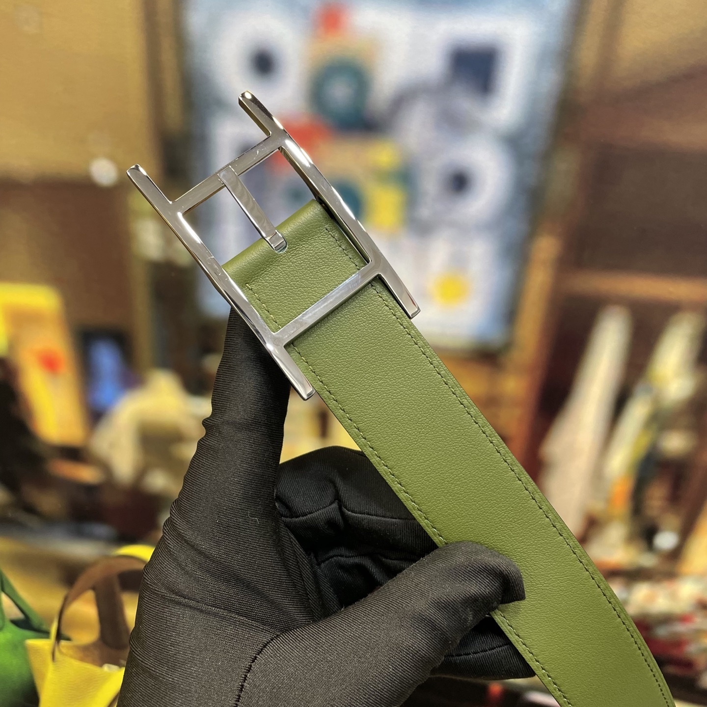 Luxury Leather H-Buckle Belt - Premium Designer Waistband