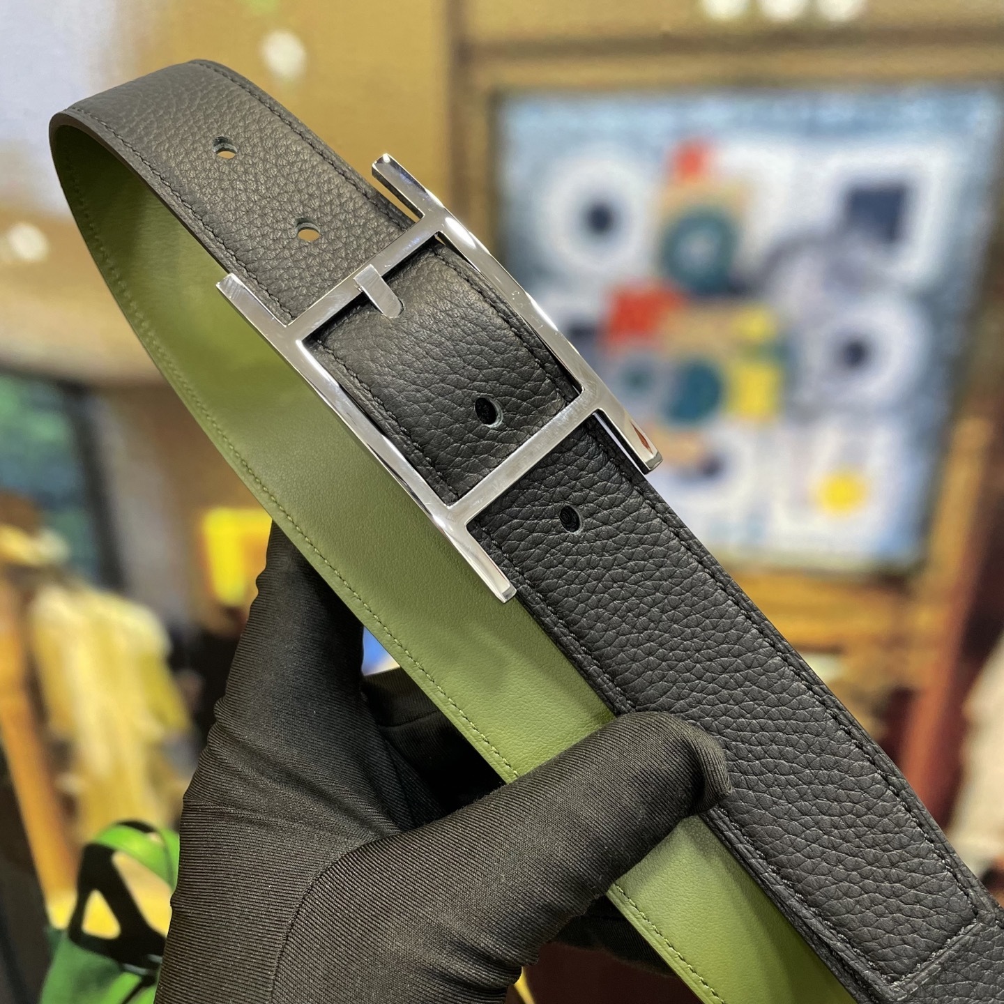 Luxury Leather H-Buckle Belt - Premium Designer Waistband