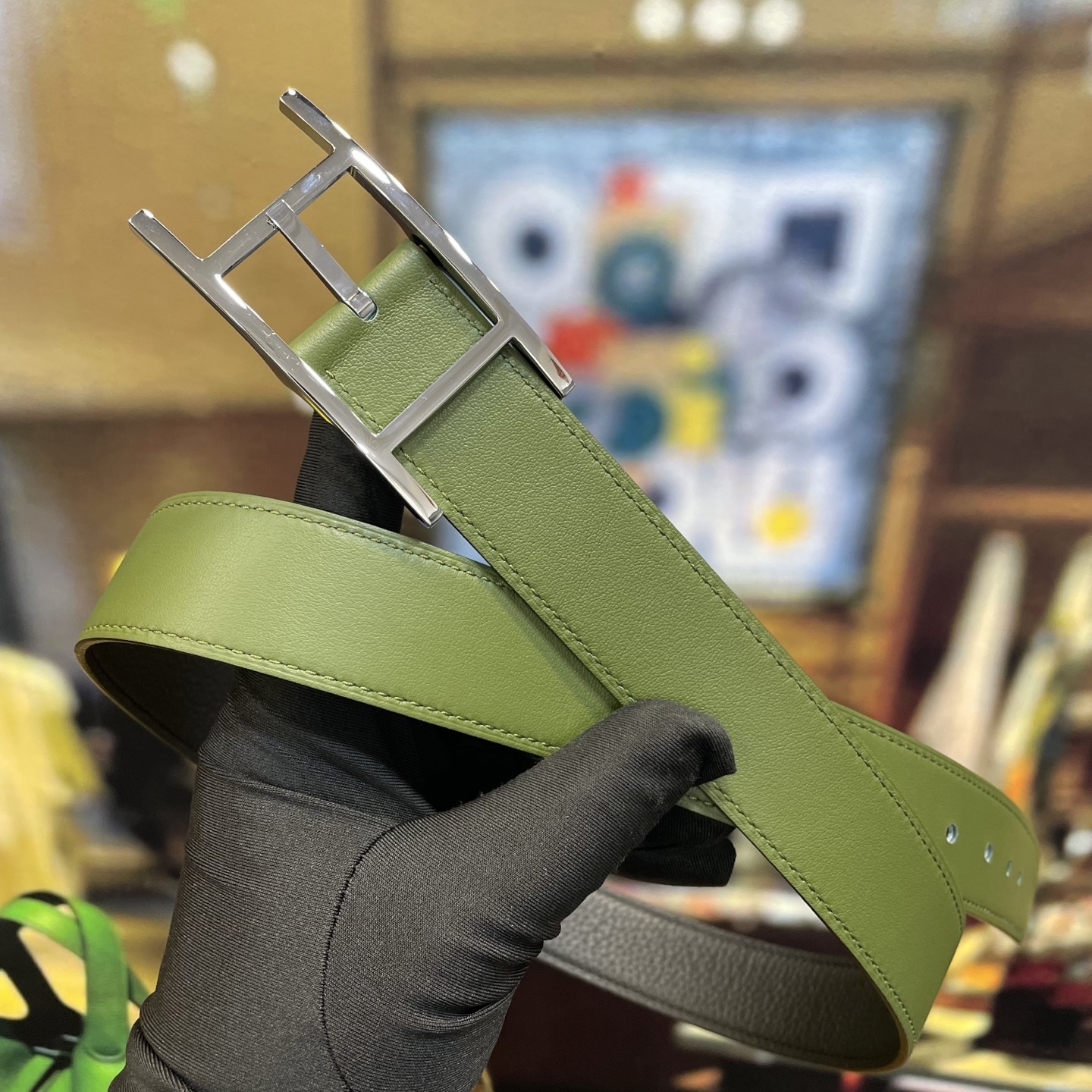 Luxury Leather H-Buckle Belt - Premium Designer Waistband