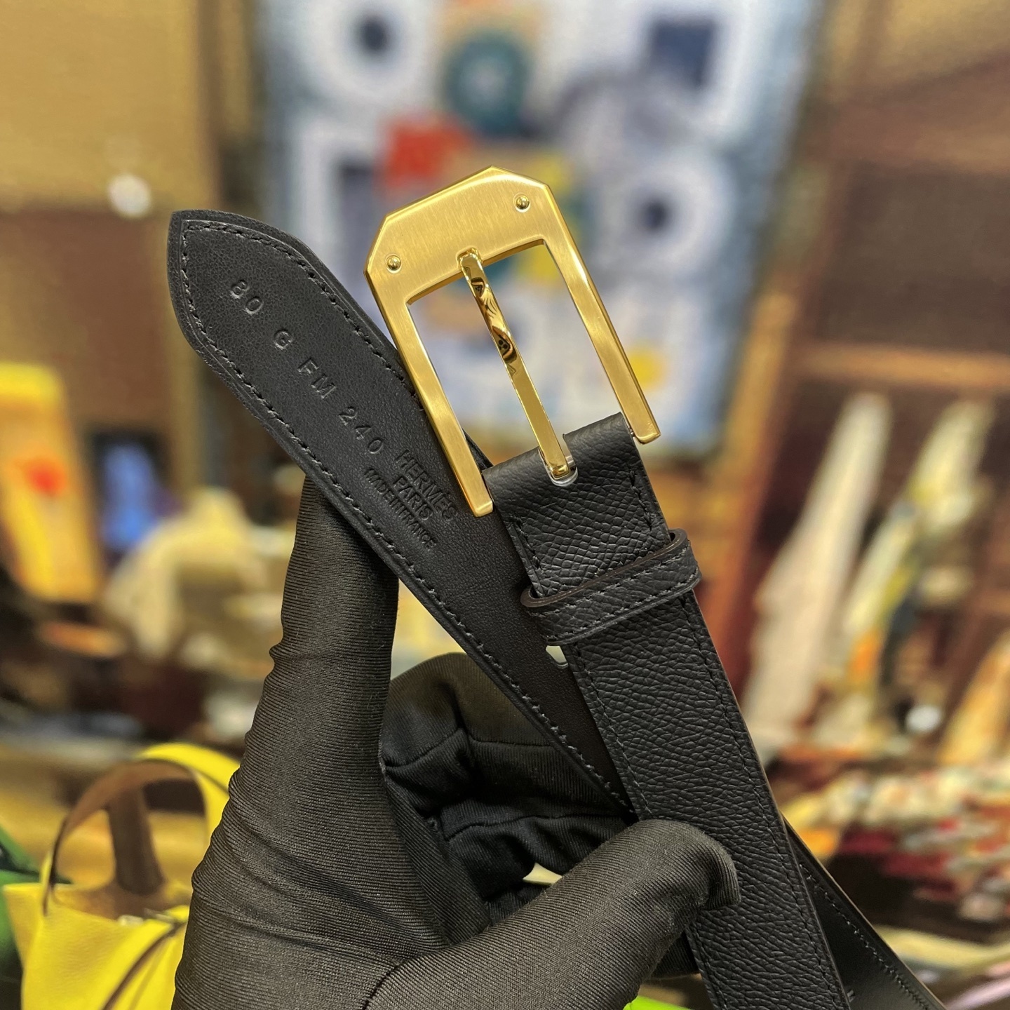 Premium Men's Grainy Leather Belt with Brushed Metal Buckle