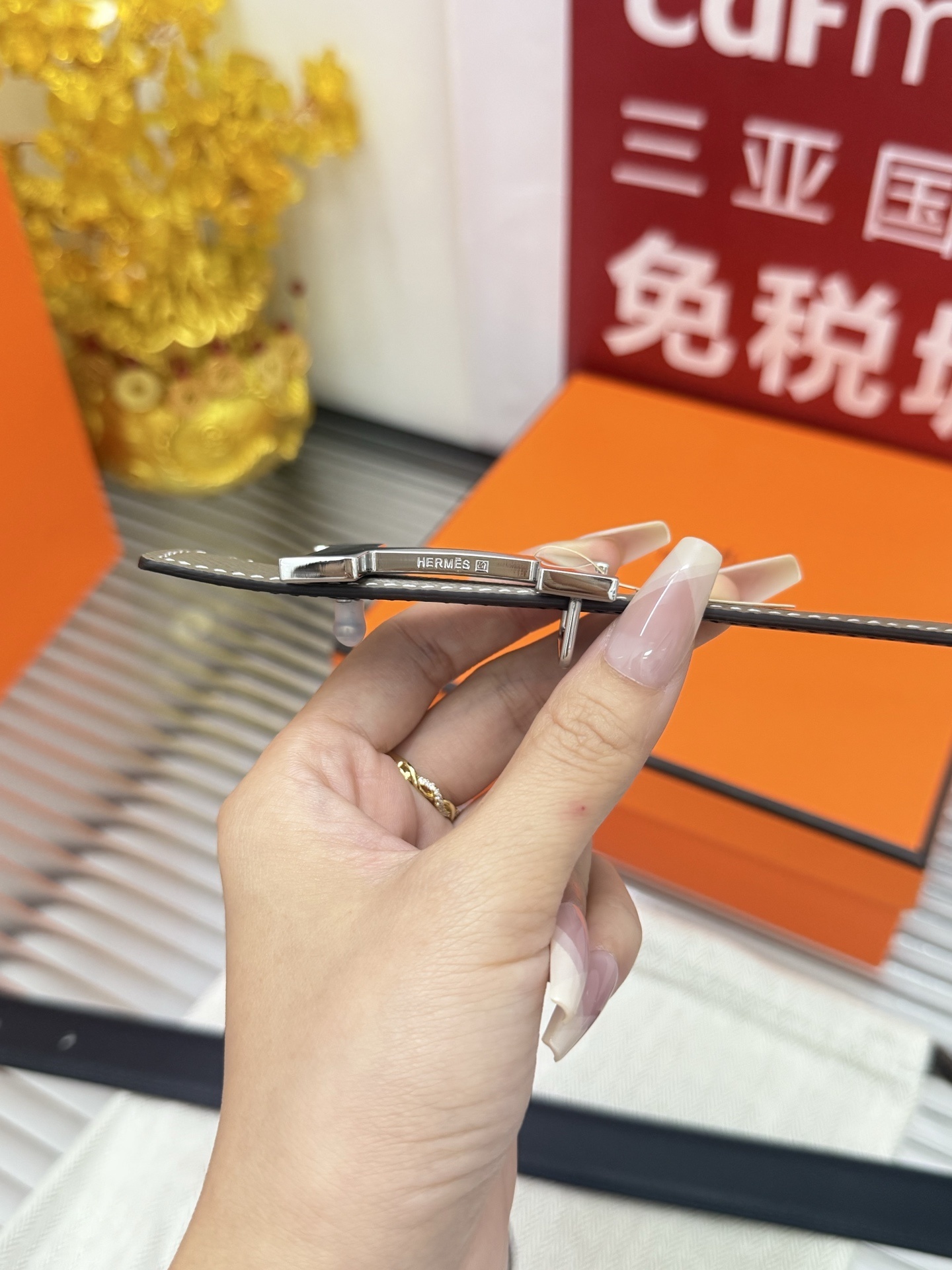 Hermes Reversible H Belt Etoupe/Black Leather Silver Buckle