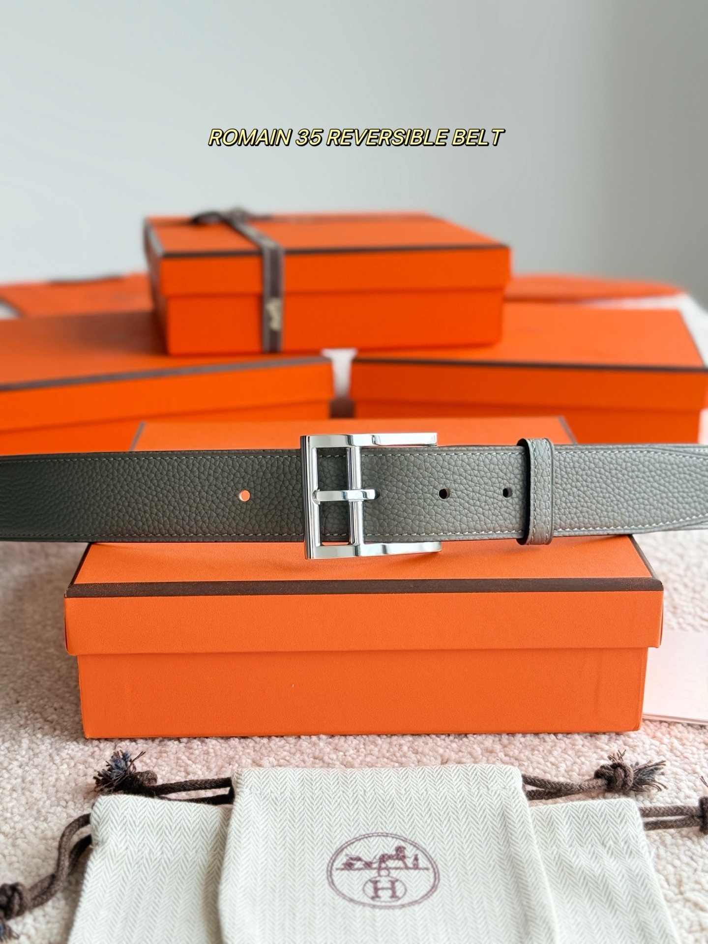 Romain 35 Reversible Leather Belt - Luxury Men's Designer Accessory